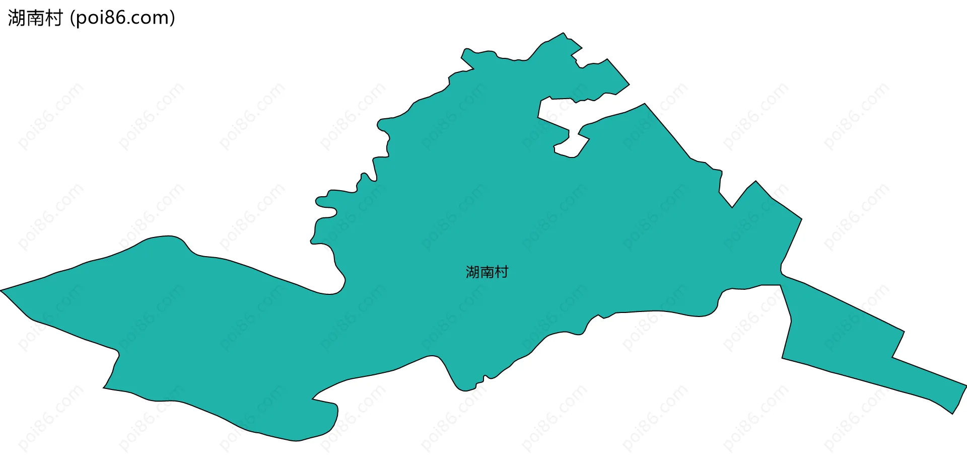 湖南村边界地图