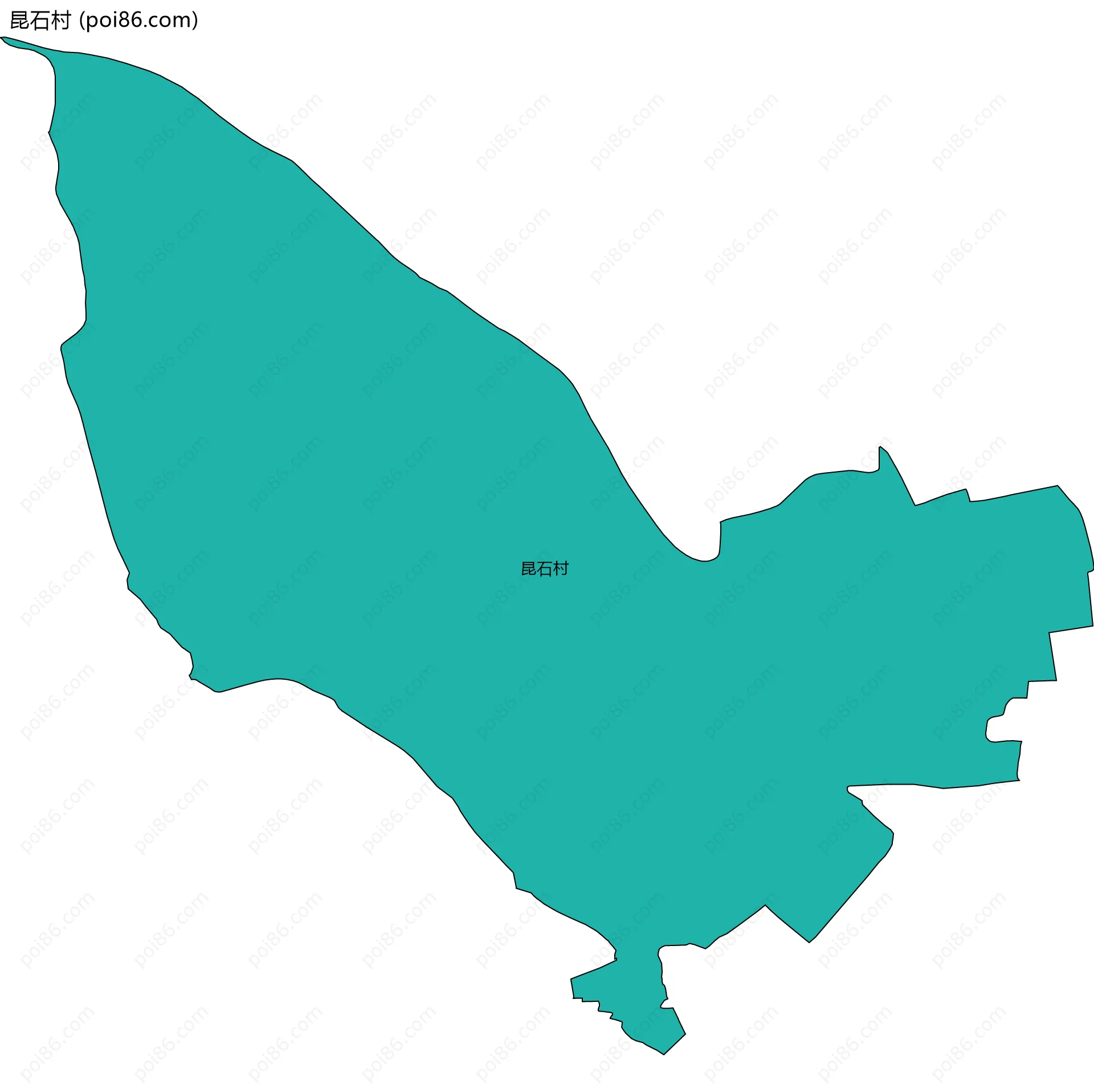 昆石村边界地图