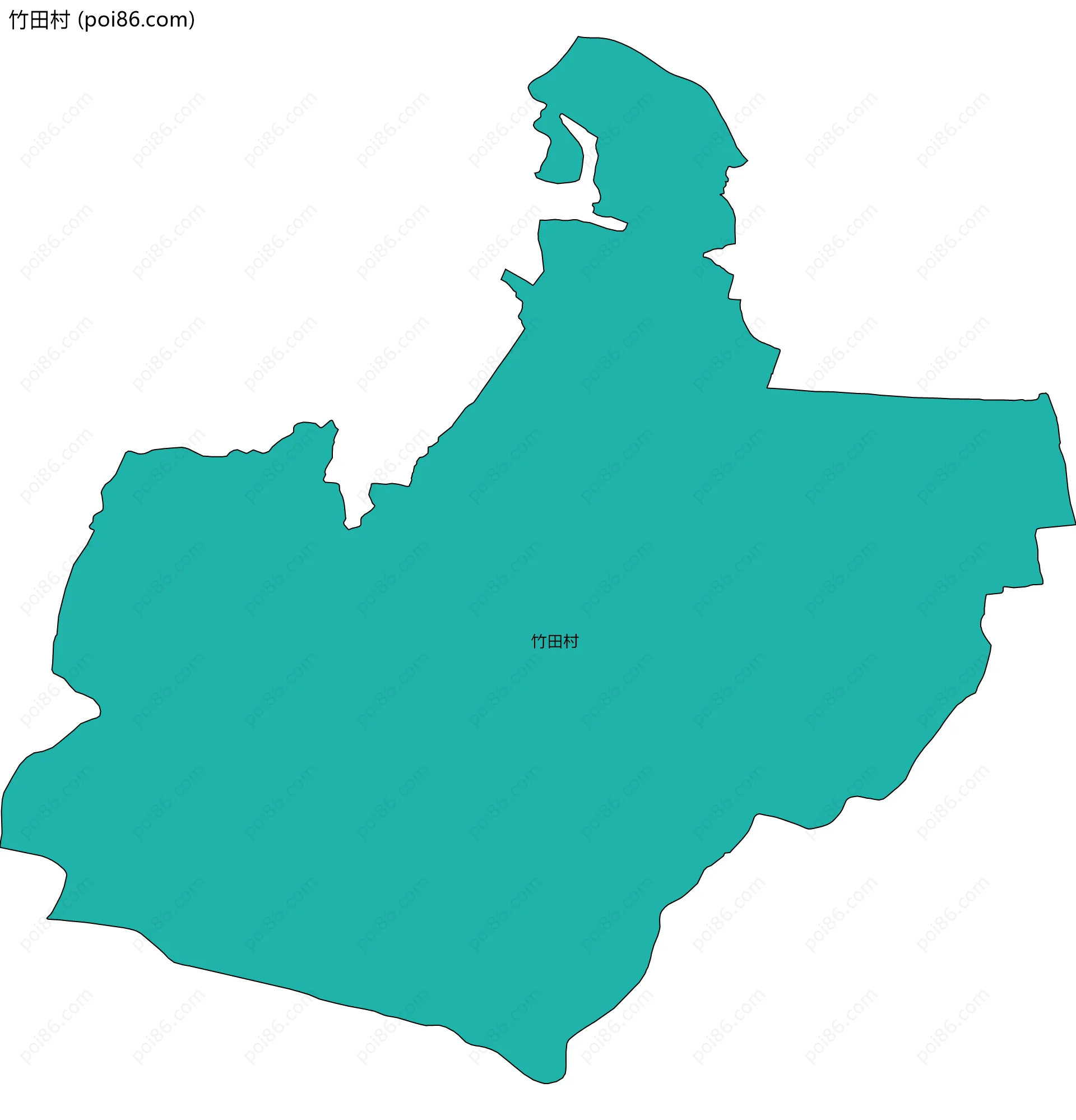 竹田村边界地图