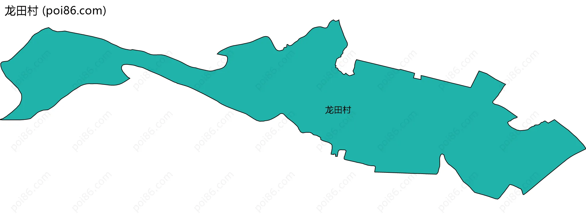 龙田村边界地图