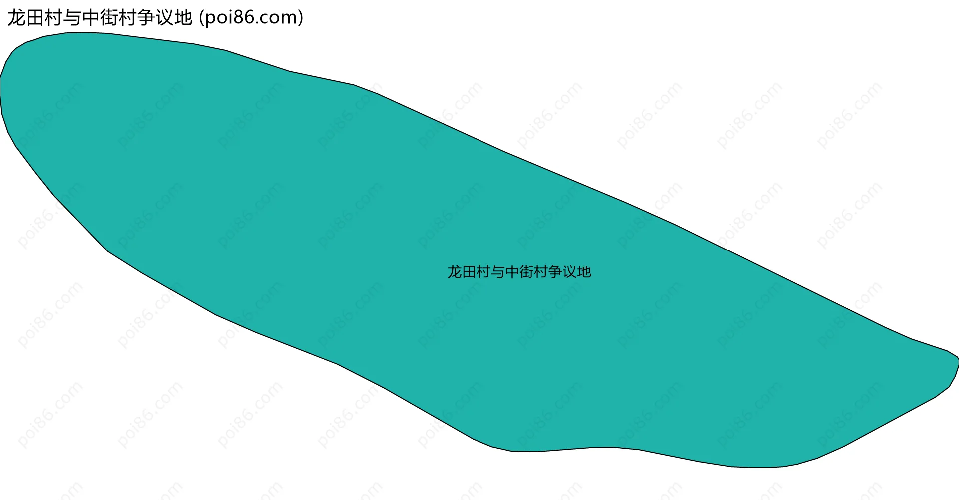 龙田村与中街村争议地边界地图