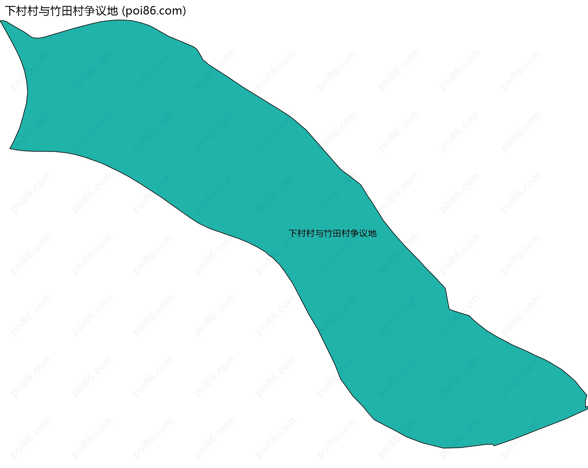 下村村与竹田村争议地边界地图