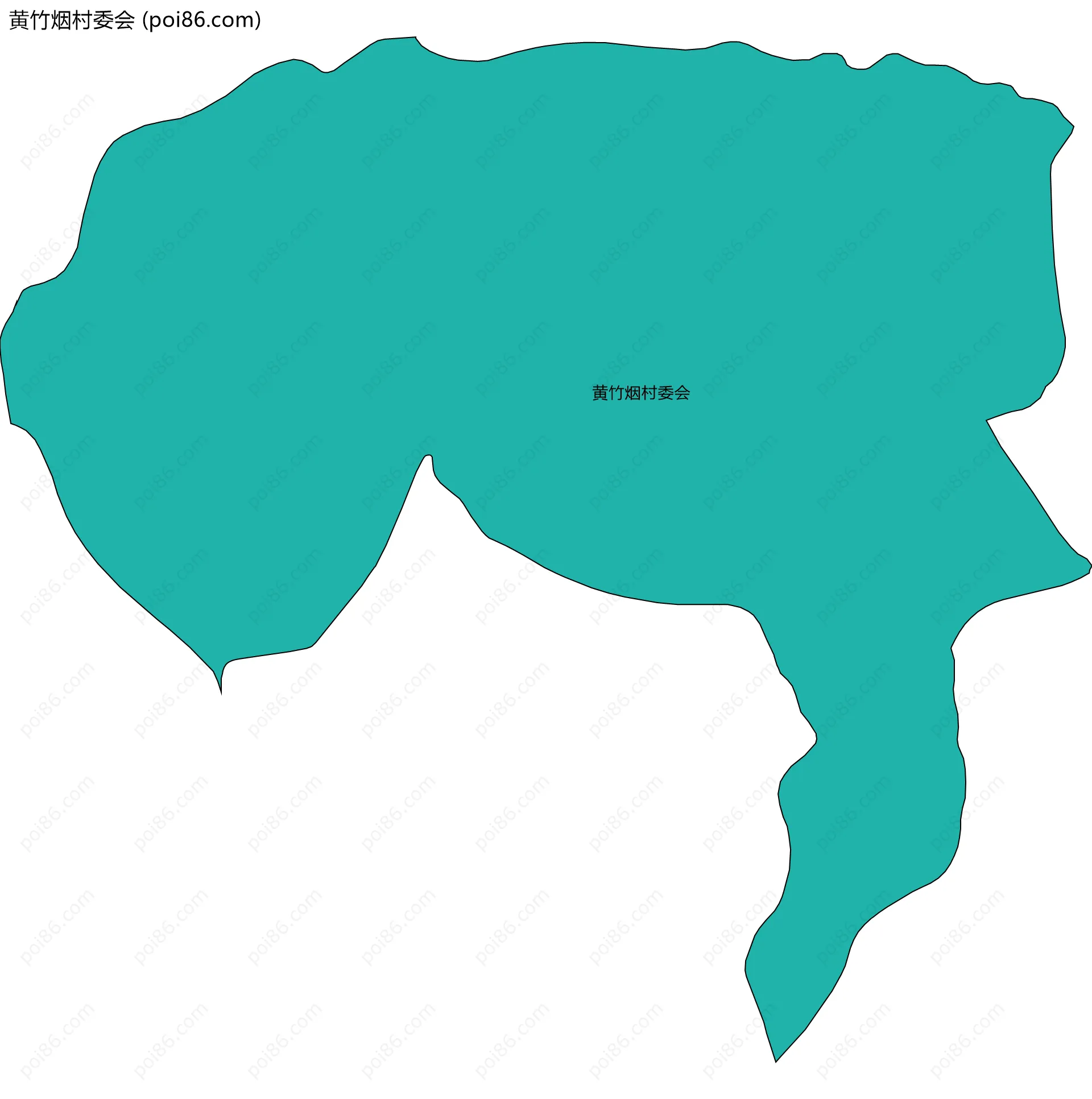 黄竹烟村委会边界地图