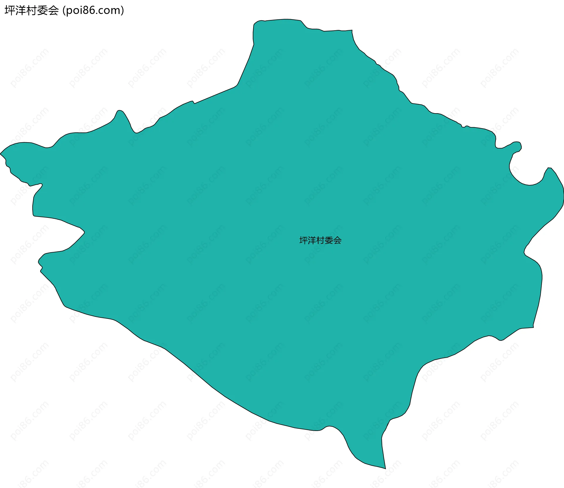 坪洋村委会边界地图