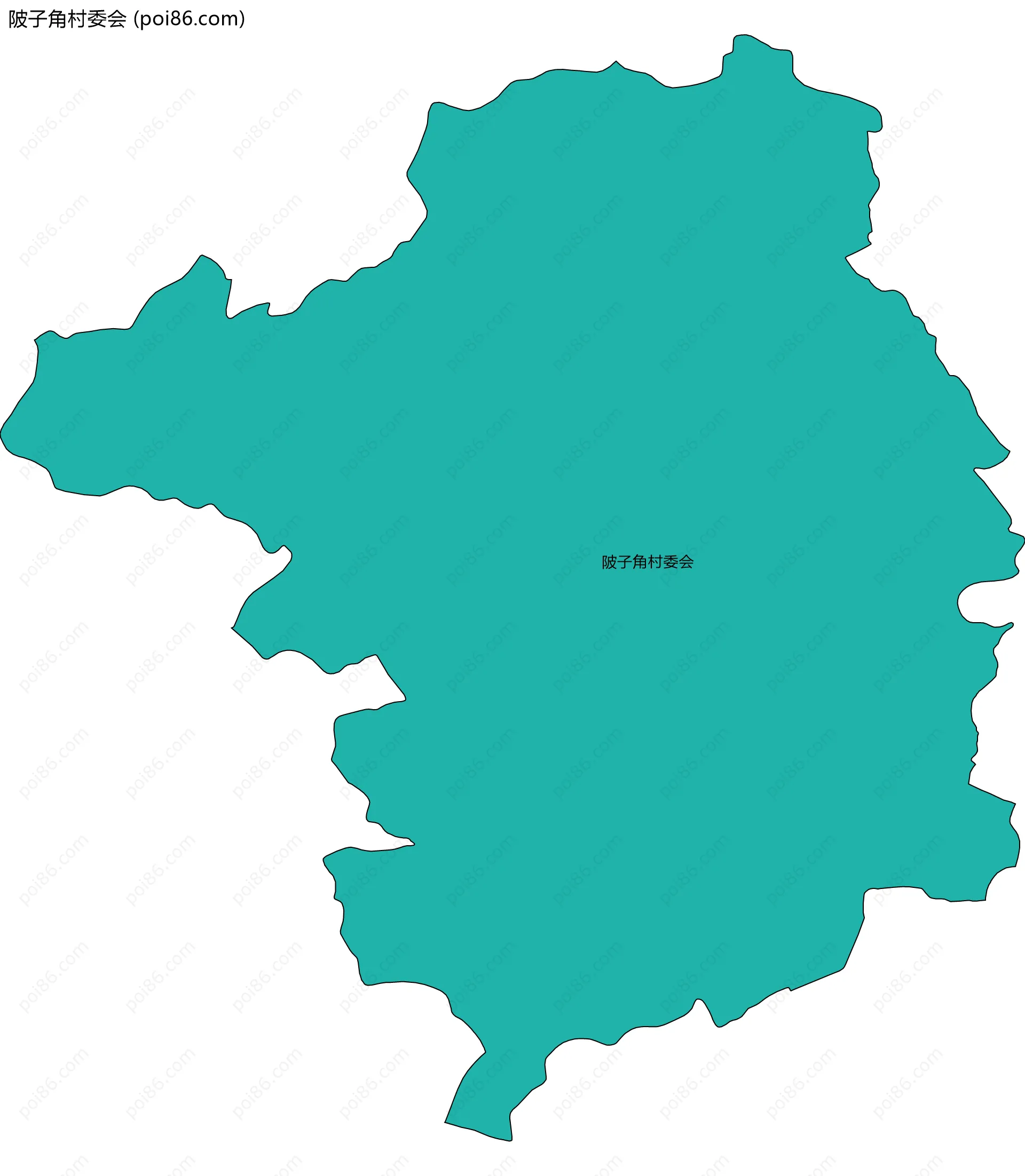 陂子角村委会边界地图