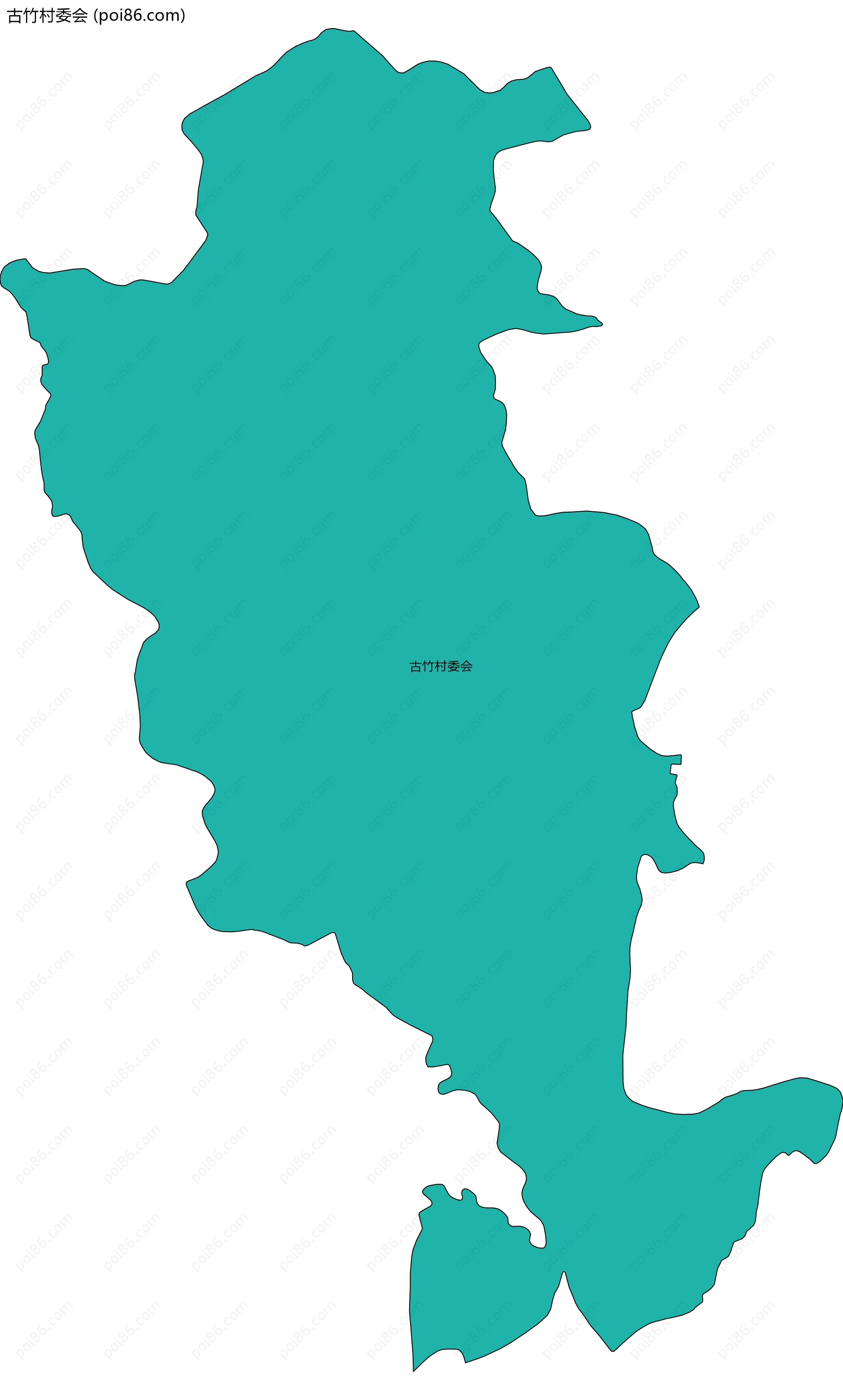 古竹村委会边界地图