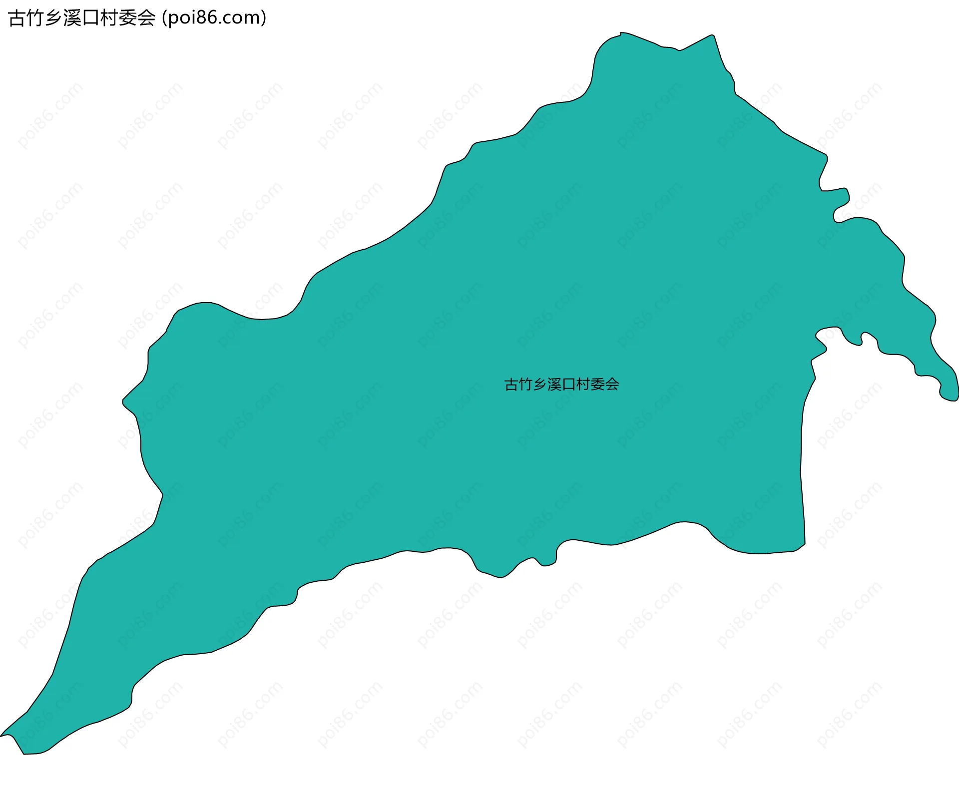 古竹乡溪口村委会边界地图