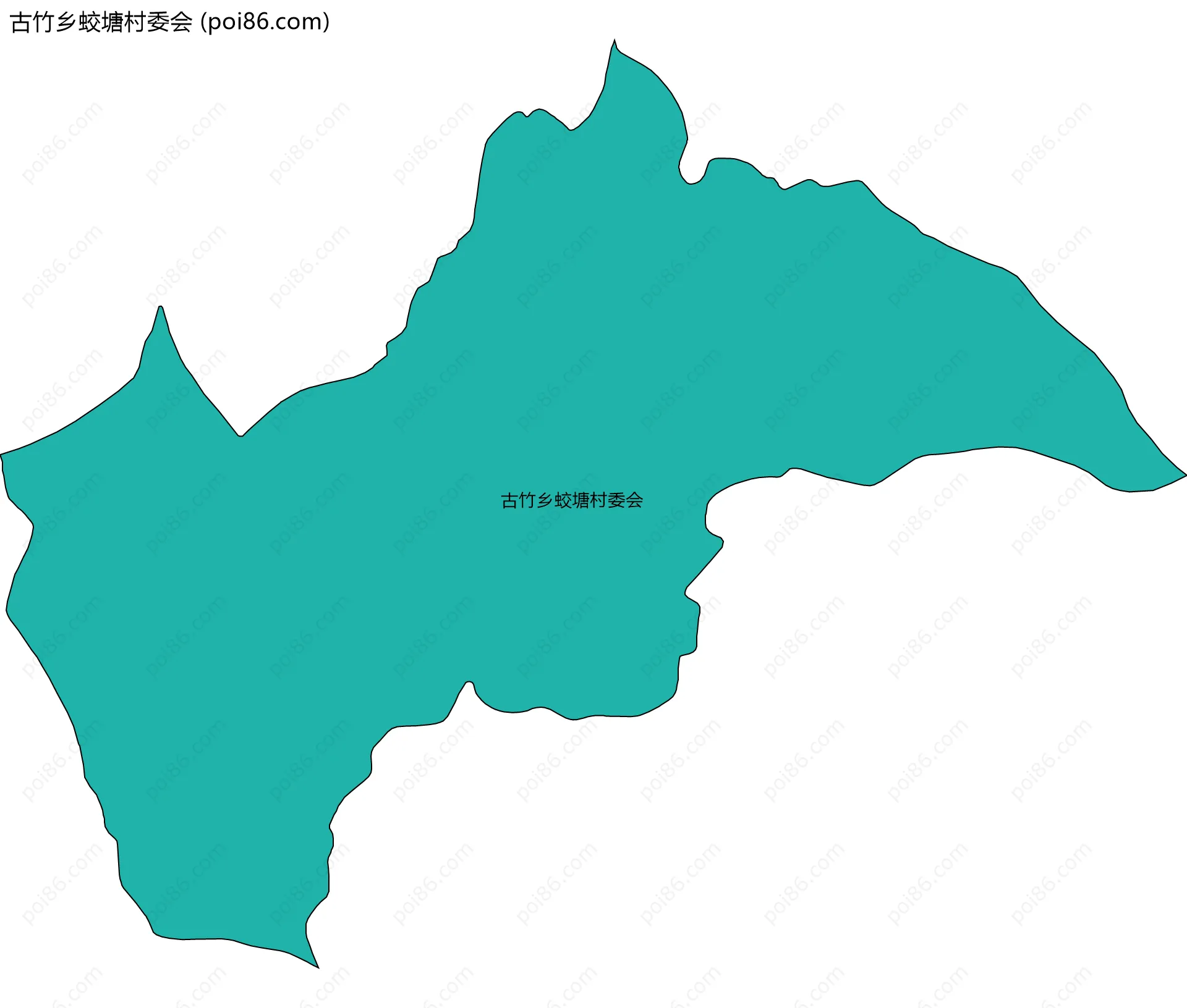 古竹乡蛟塘村委会边界地图