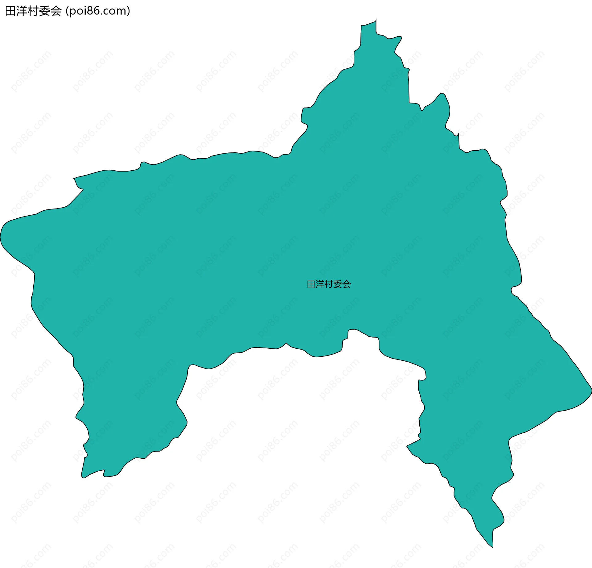 田洋村委会边界地图