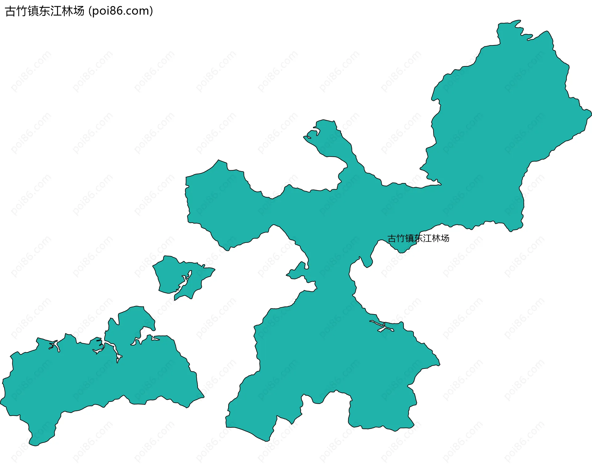 古竹镇东江林场边界地图