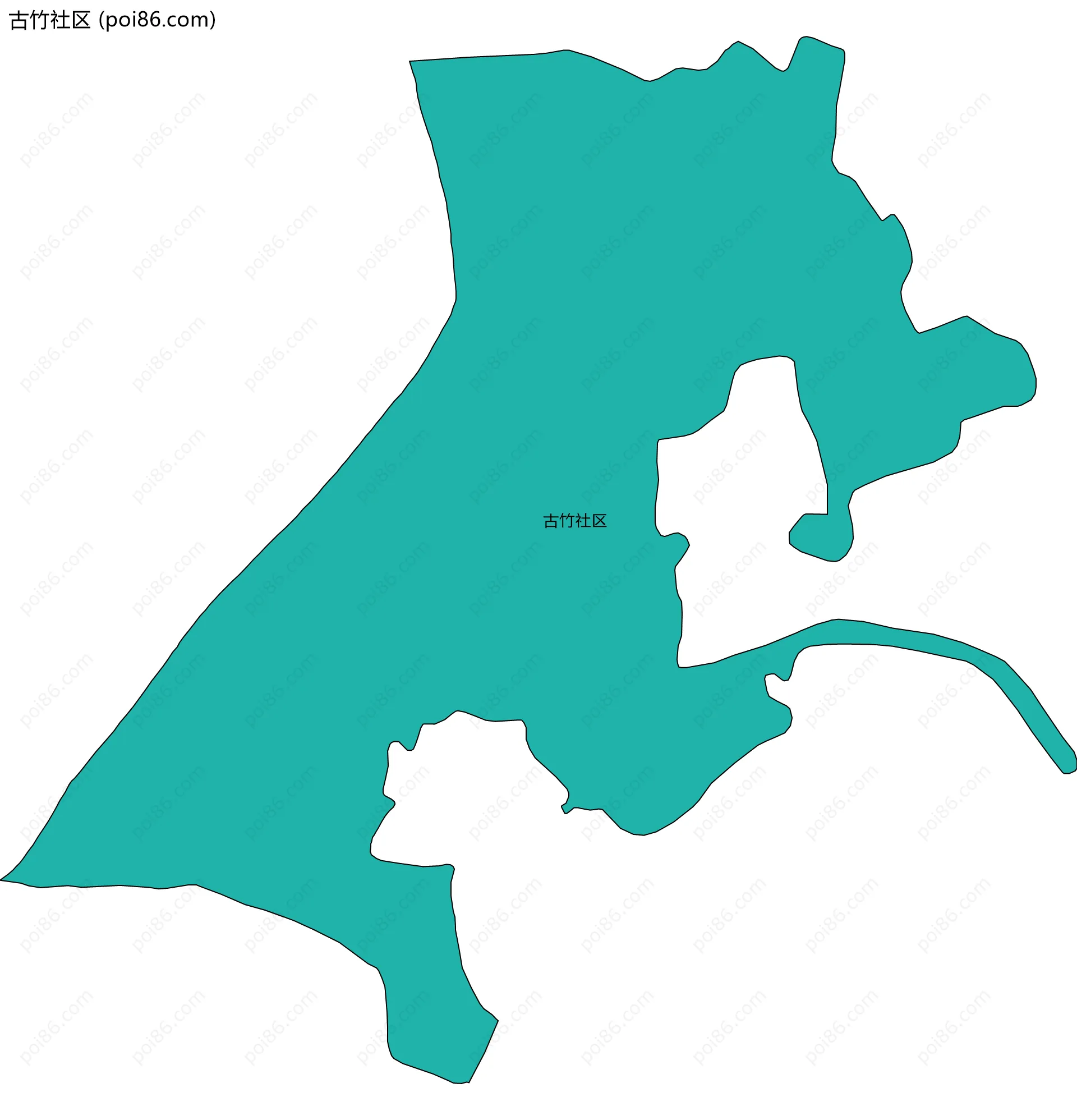 古竹社区边界地图