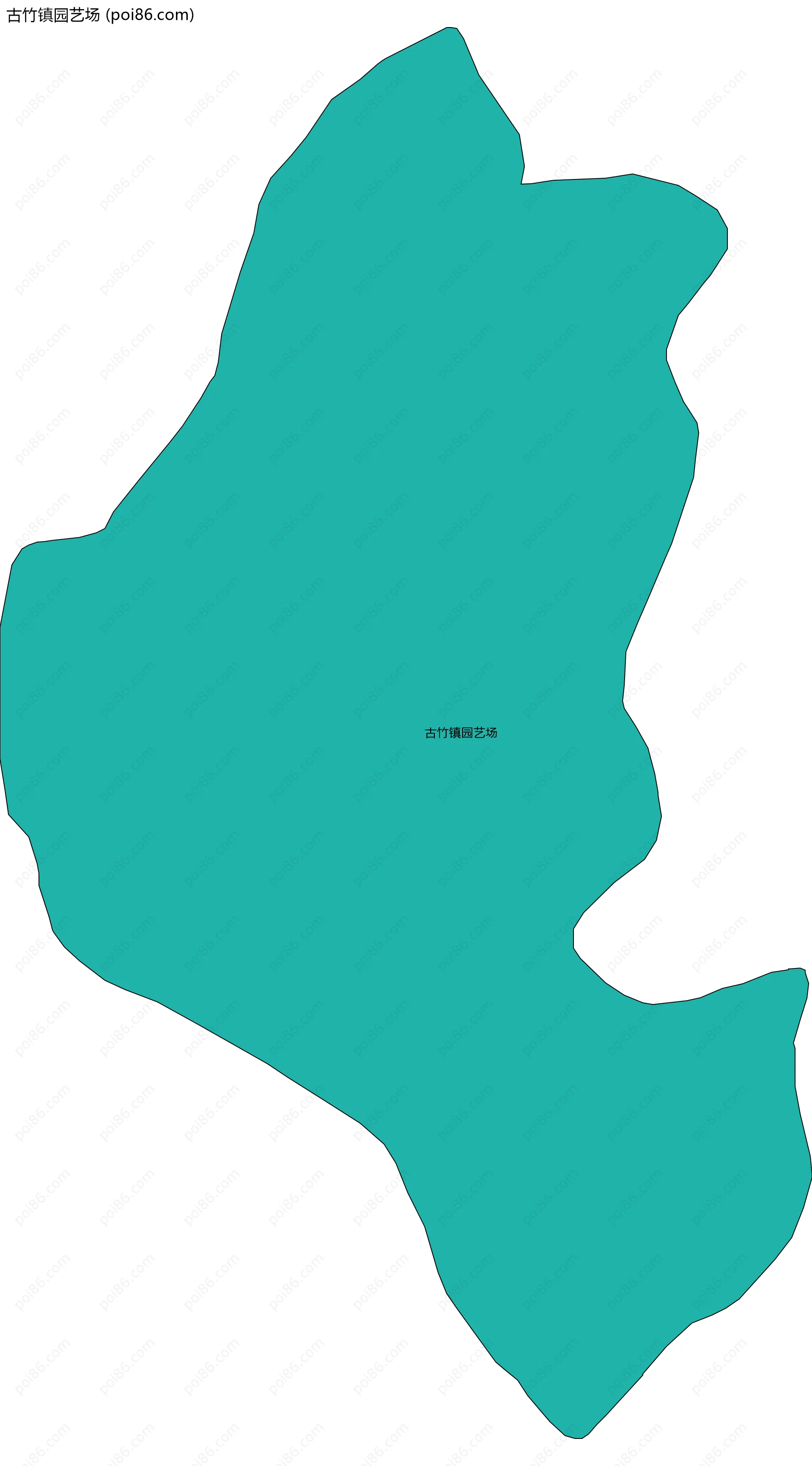 古竹镇园艺场边界地图