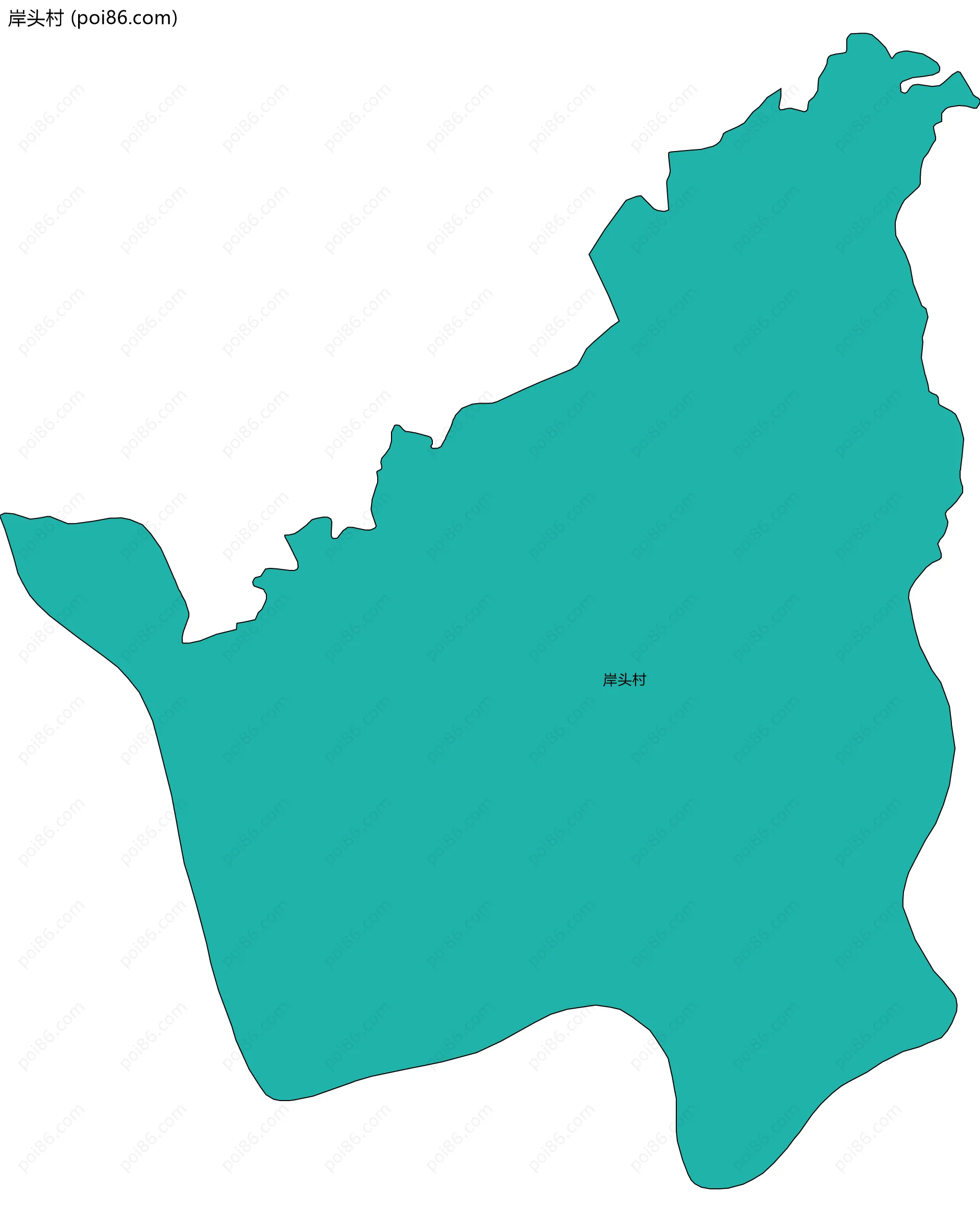 岸头村边界地图