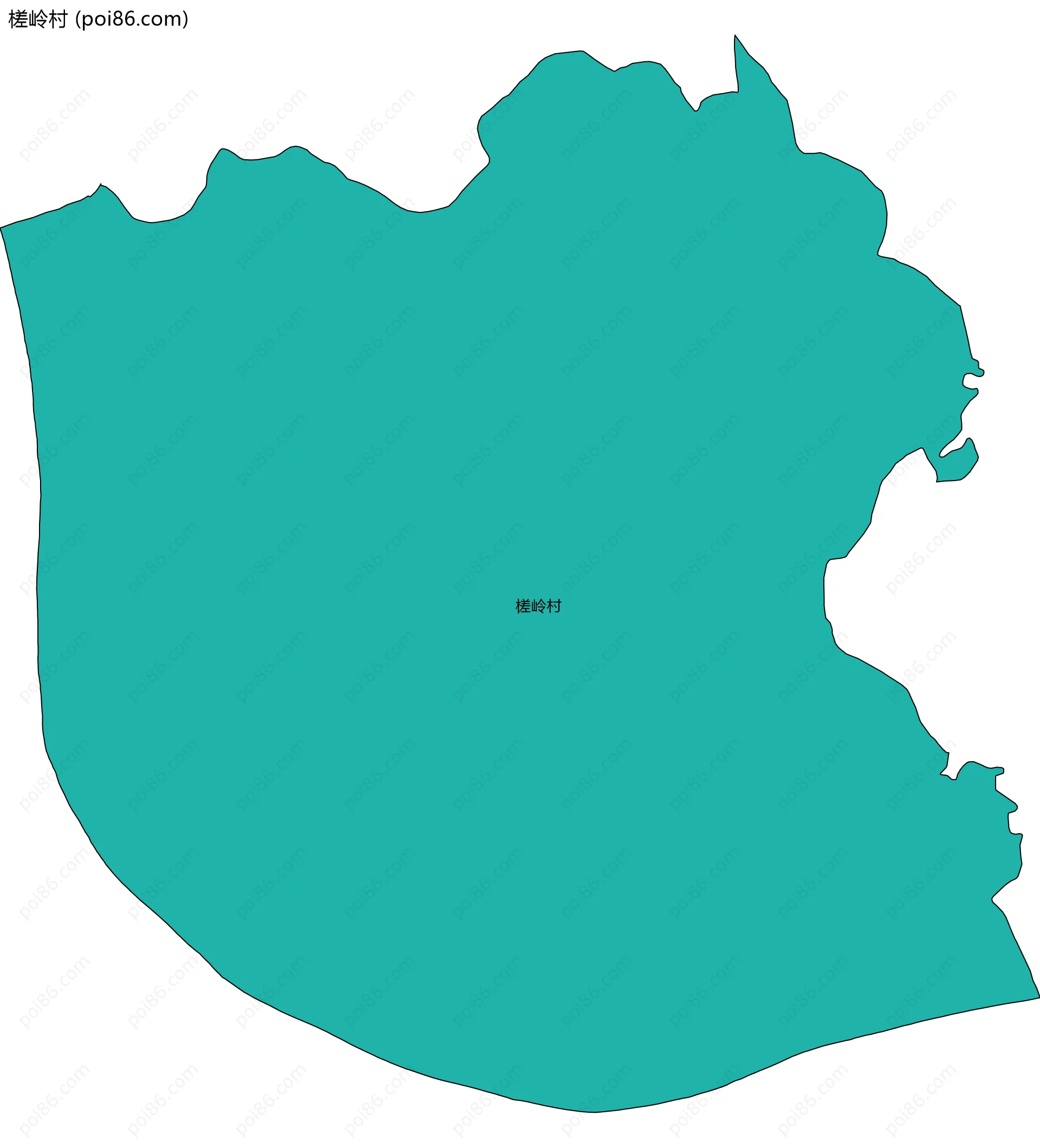 槎岭村边界地图