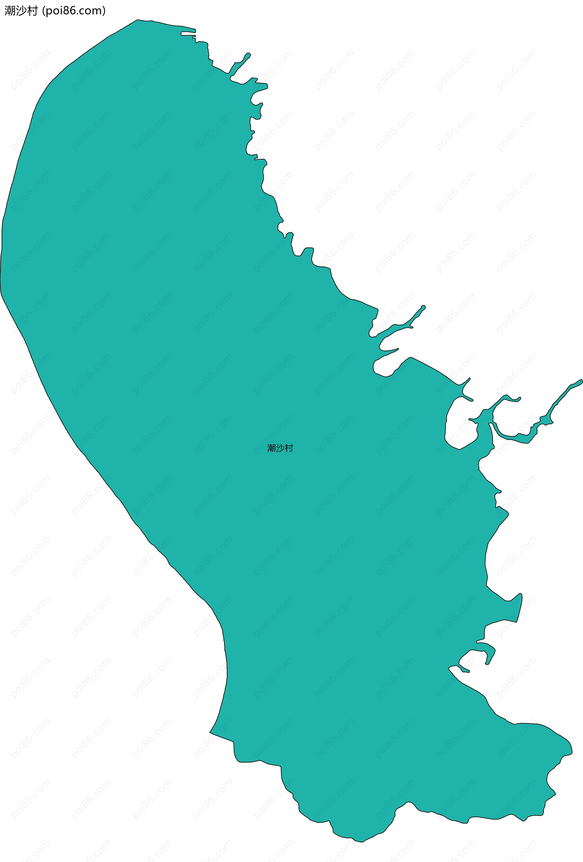 潮沙村边界地图
