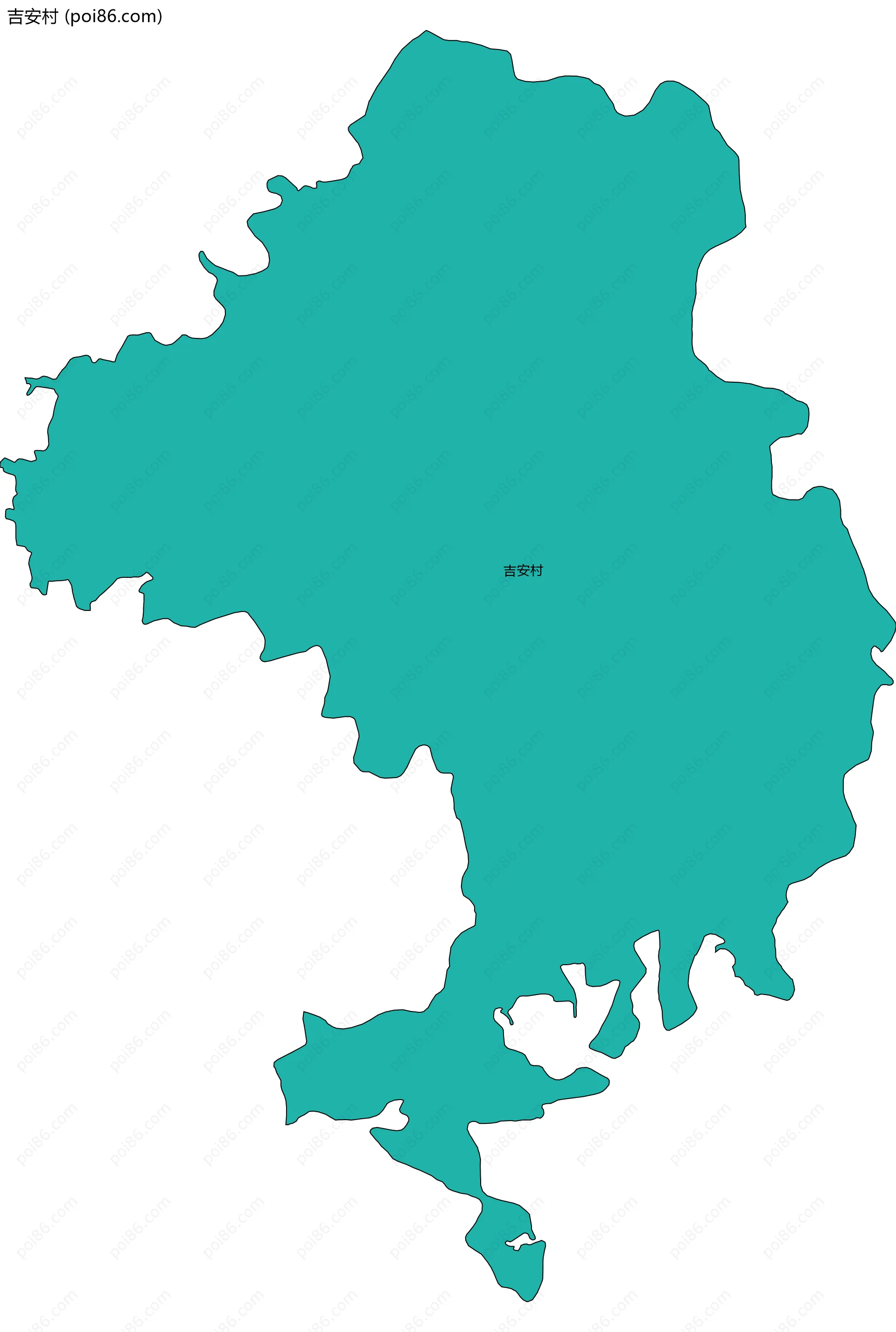 吉安村边界地图