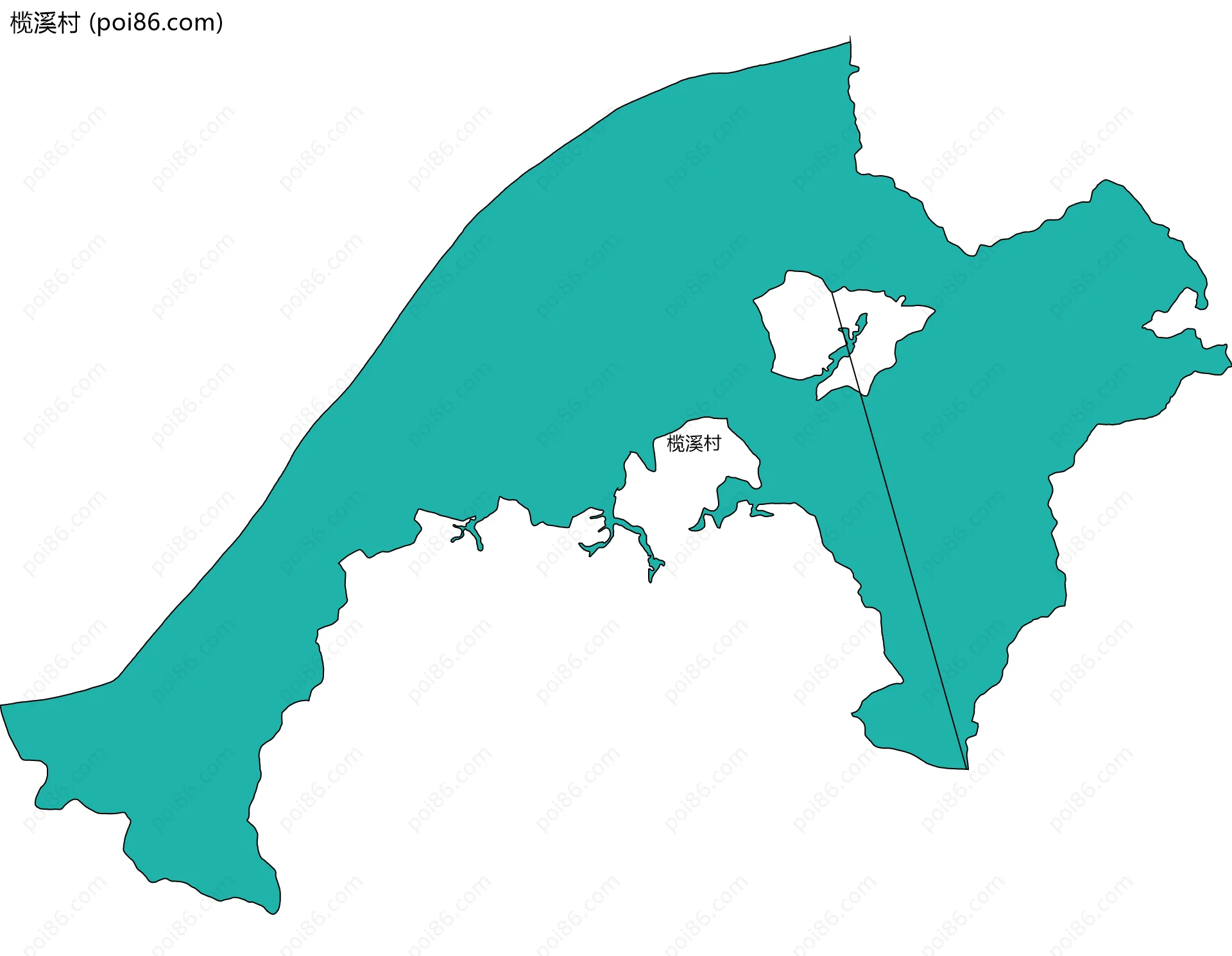 榄溪村边界地图