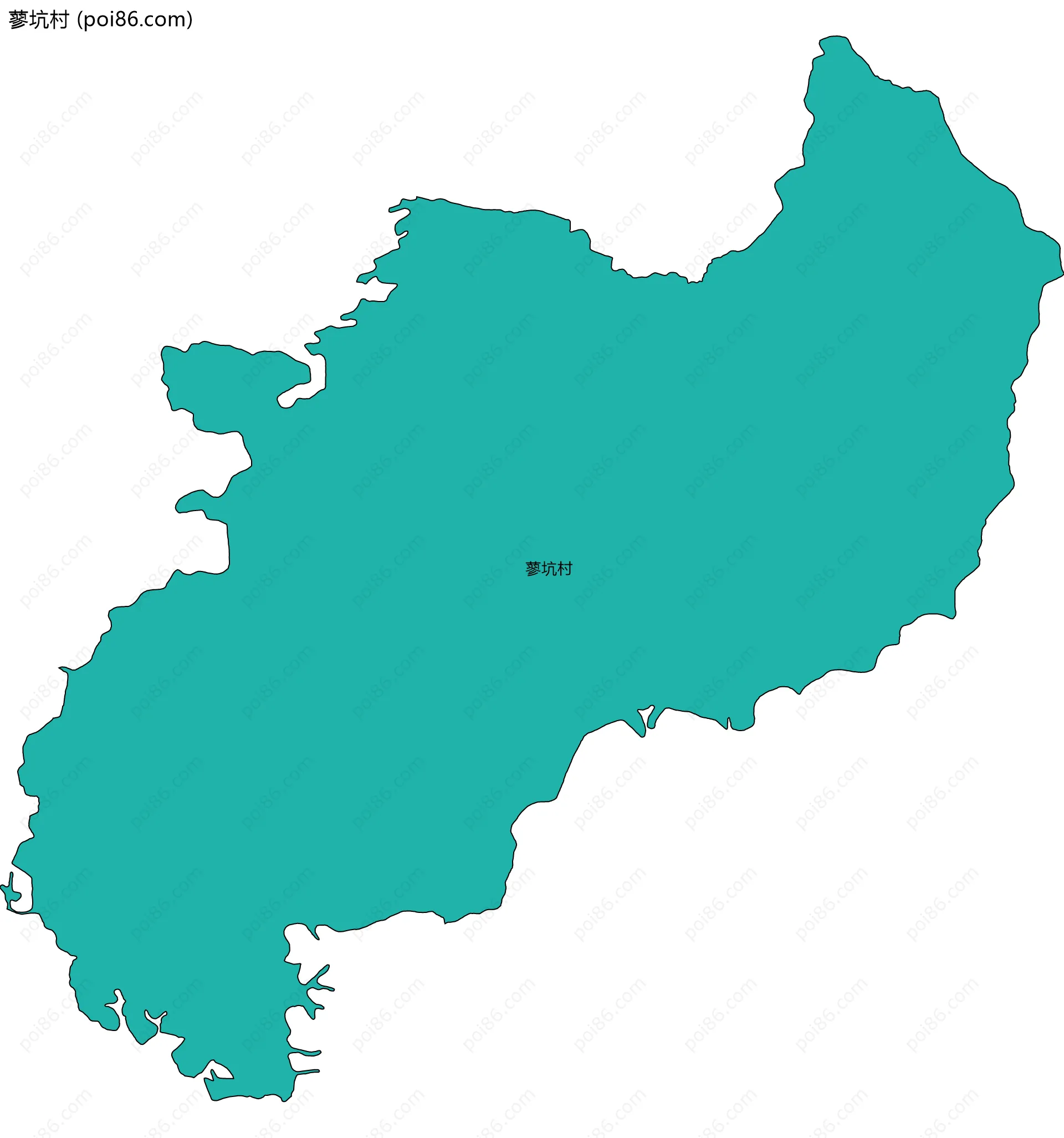 蓼坑村边界地图