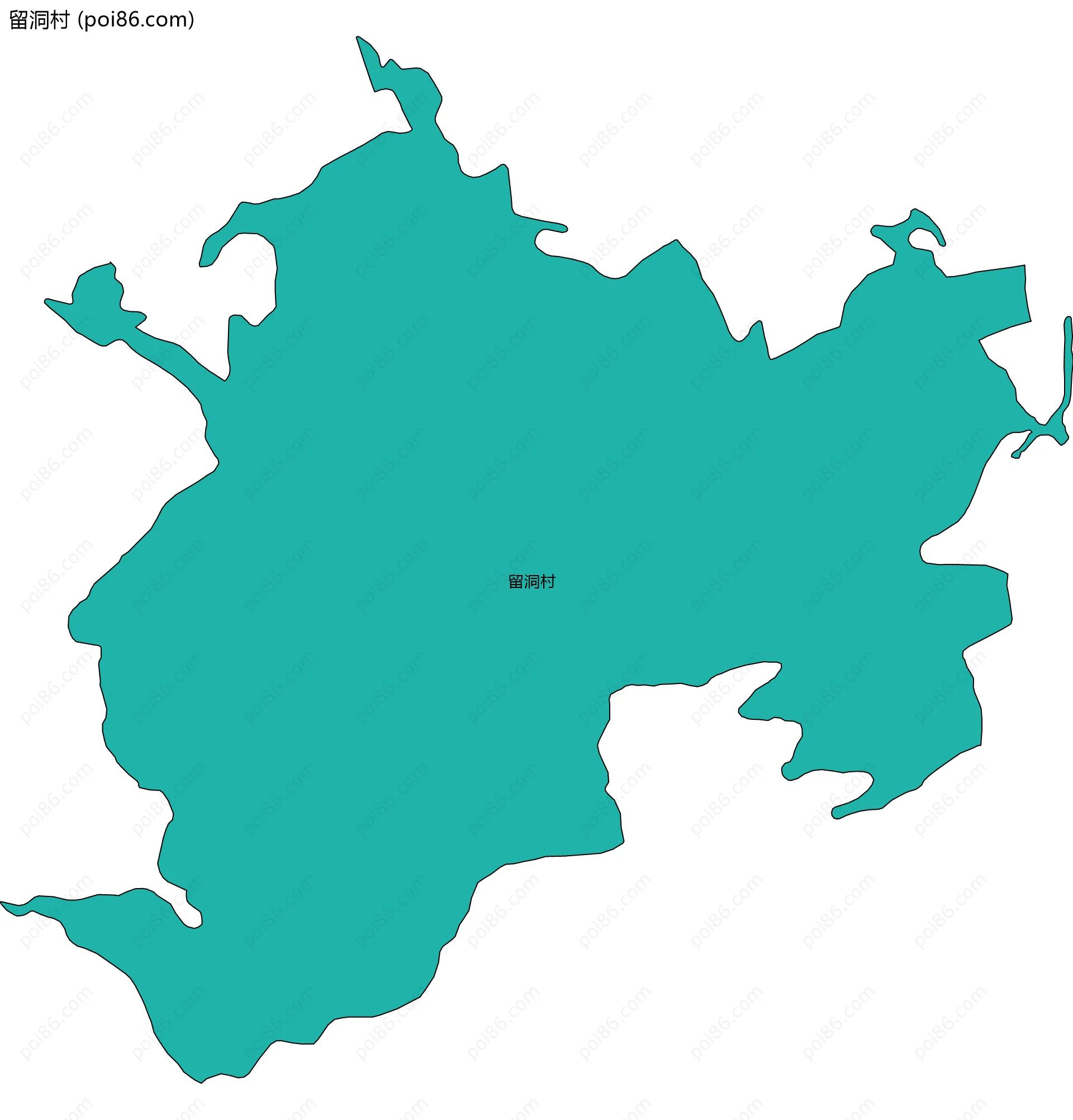 留洞村边界地图