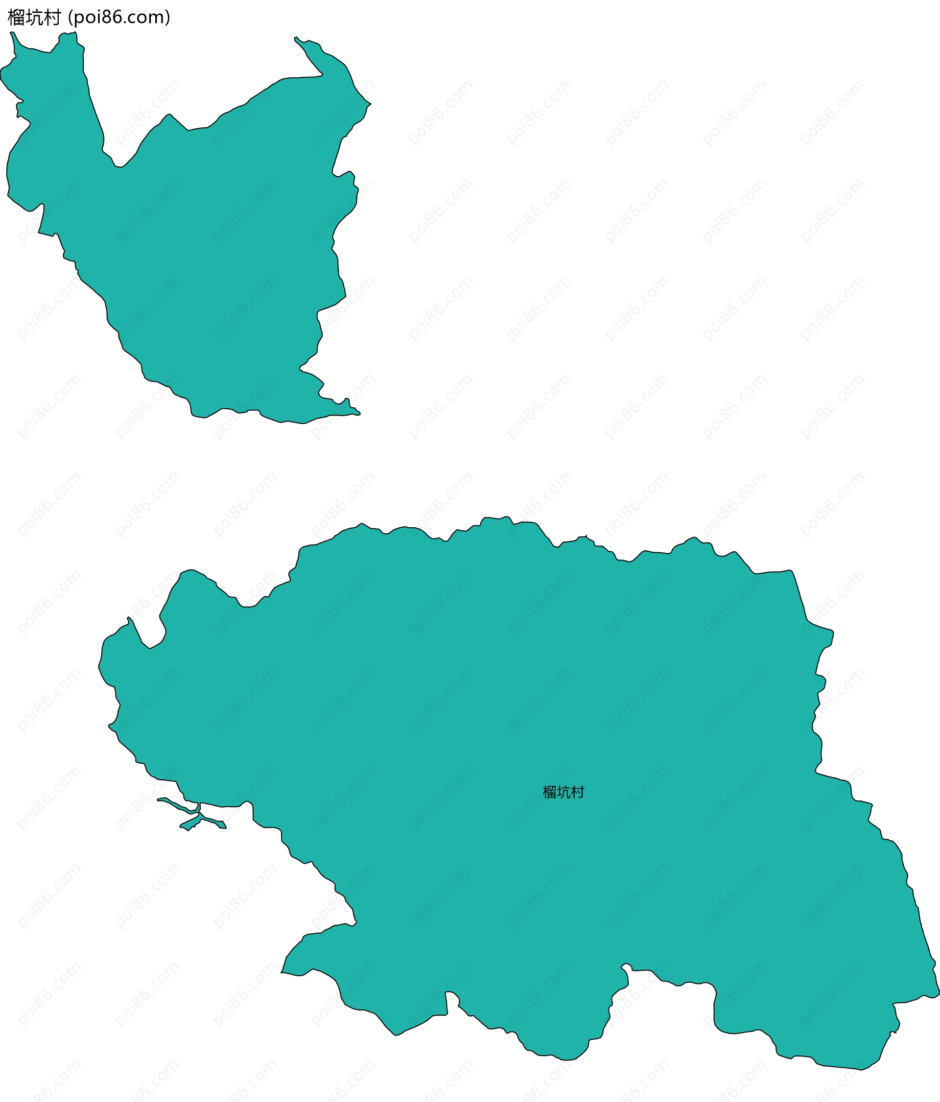 榴坑村边界地图