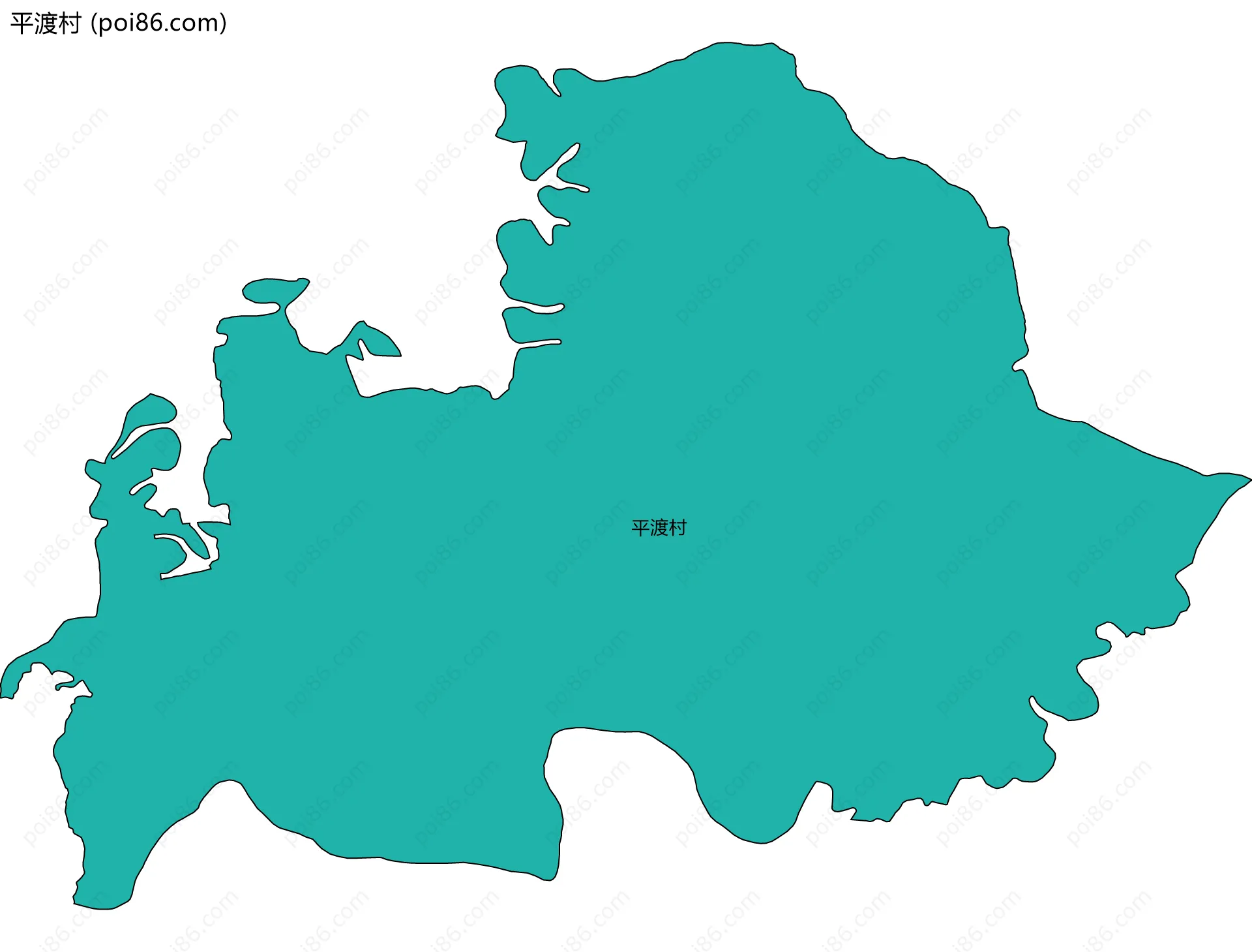 平渡村边界地图