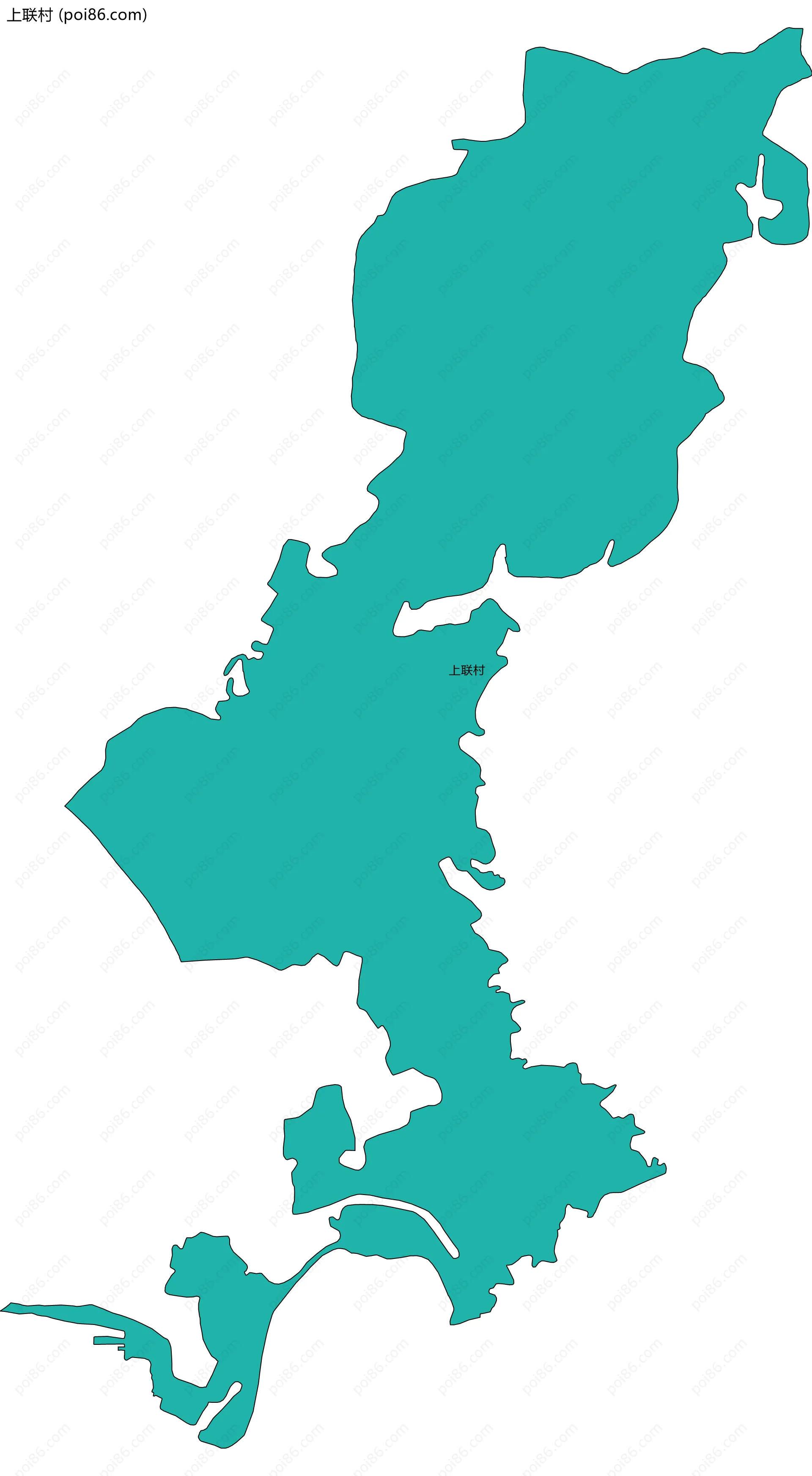 上联村边界地图
