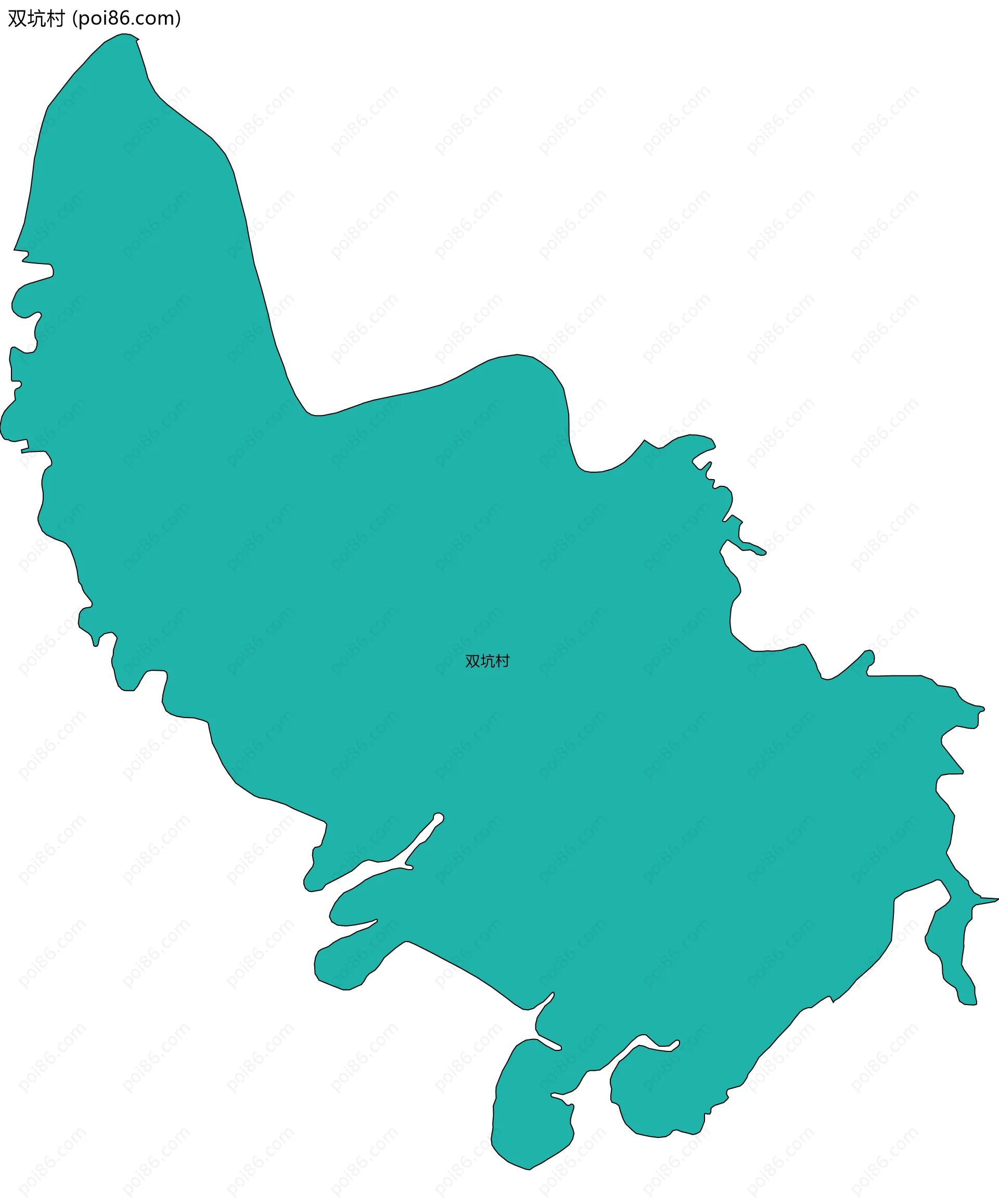 双坑村边界地图