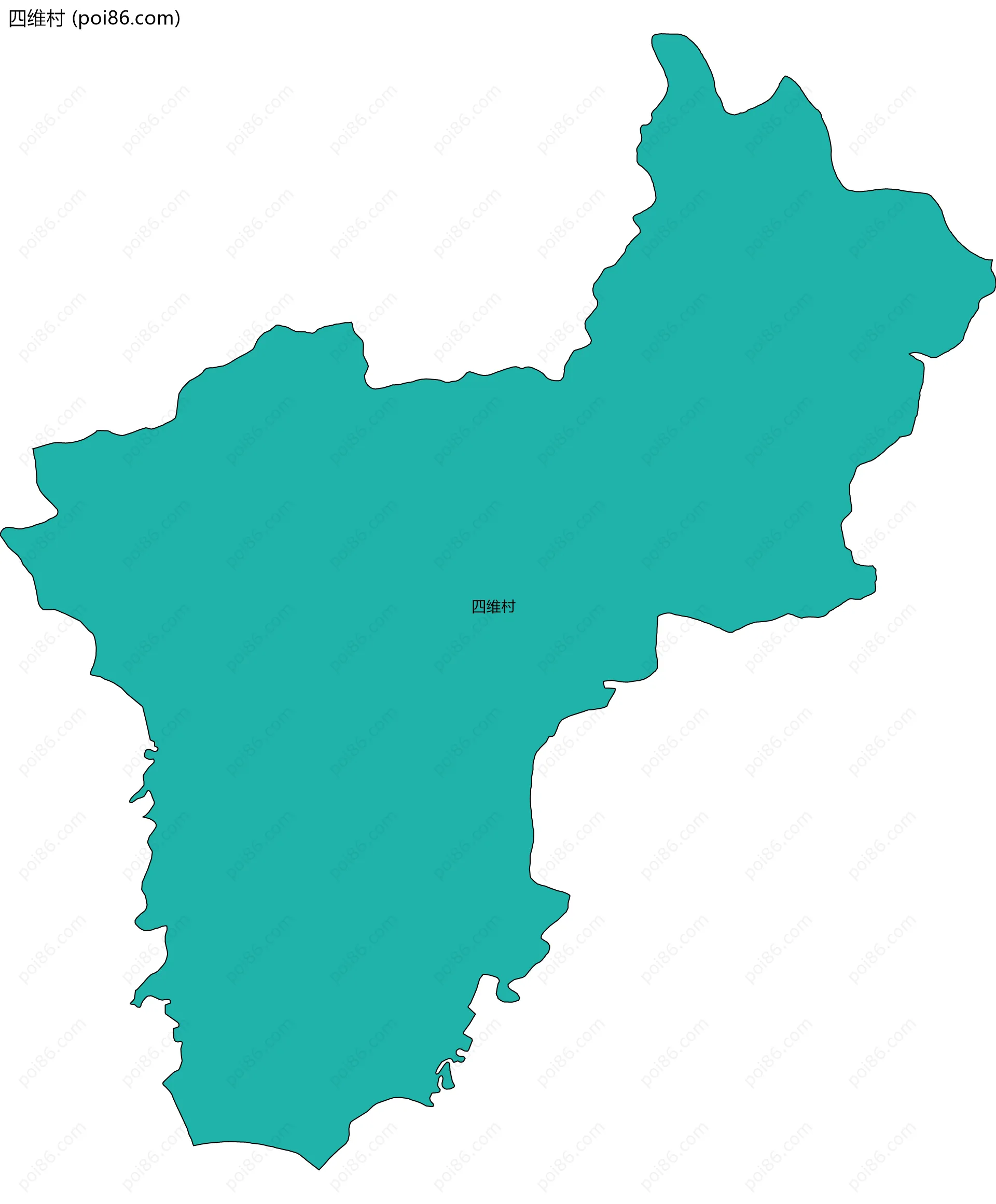四维村边界地图