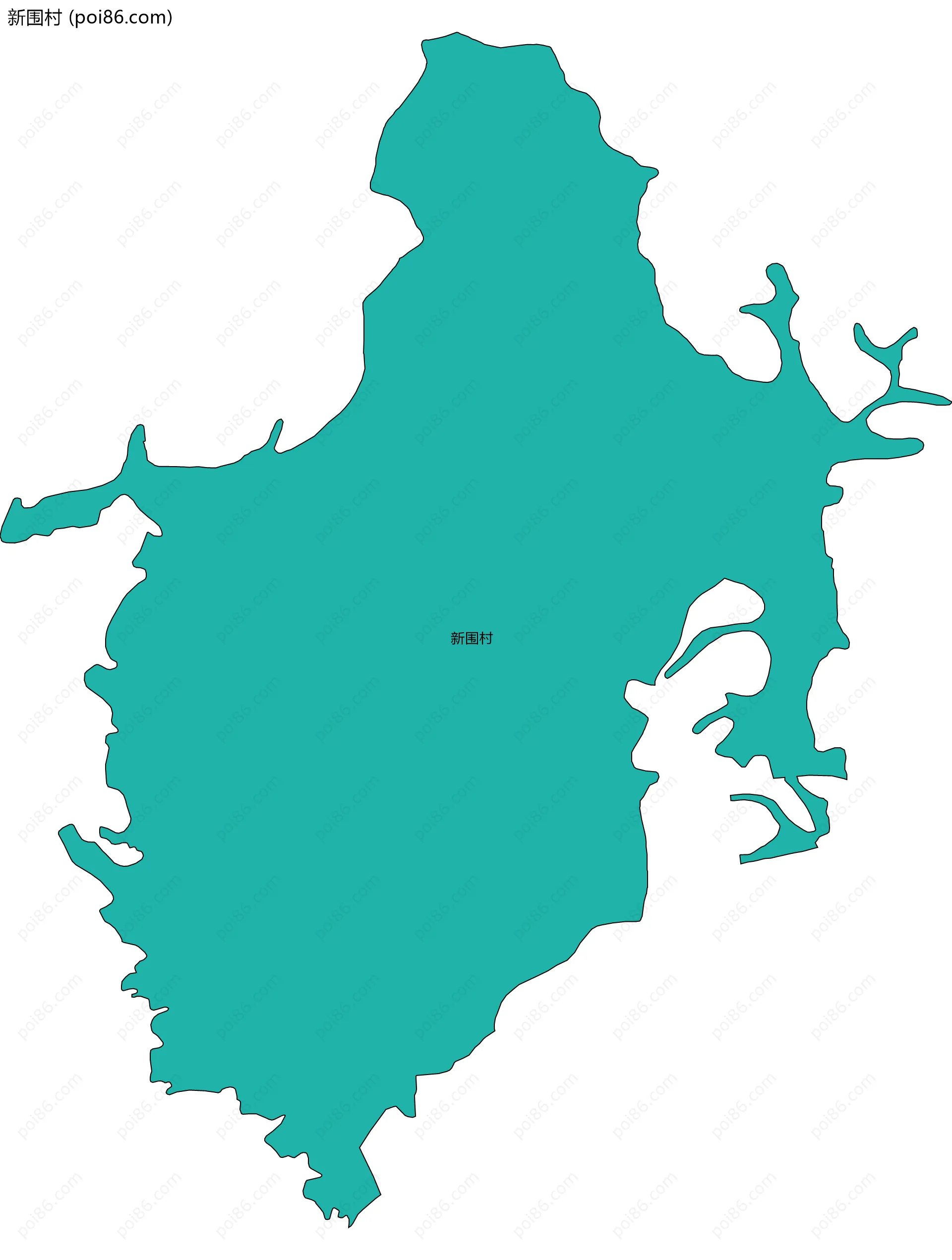 新围村边界地图