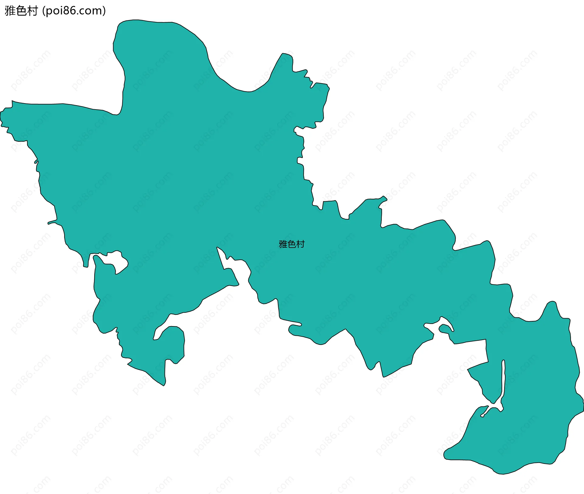 雅色村边界地图