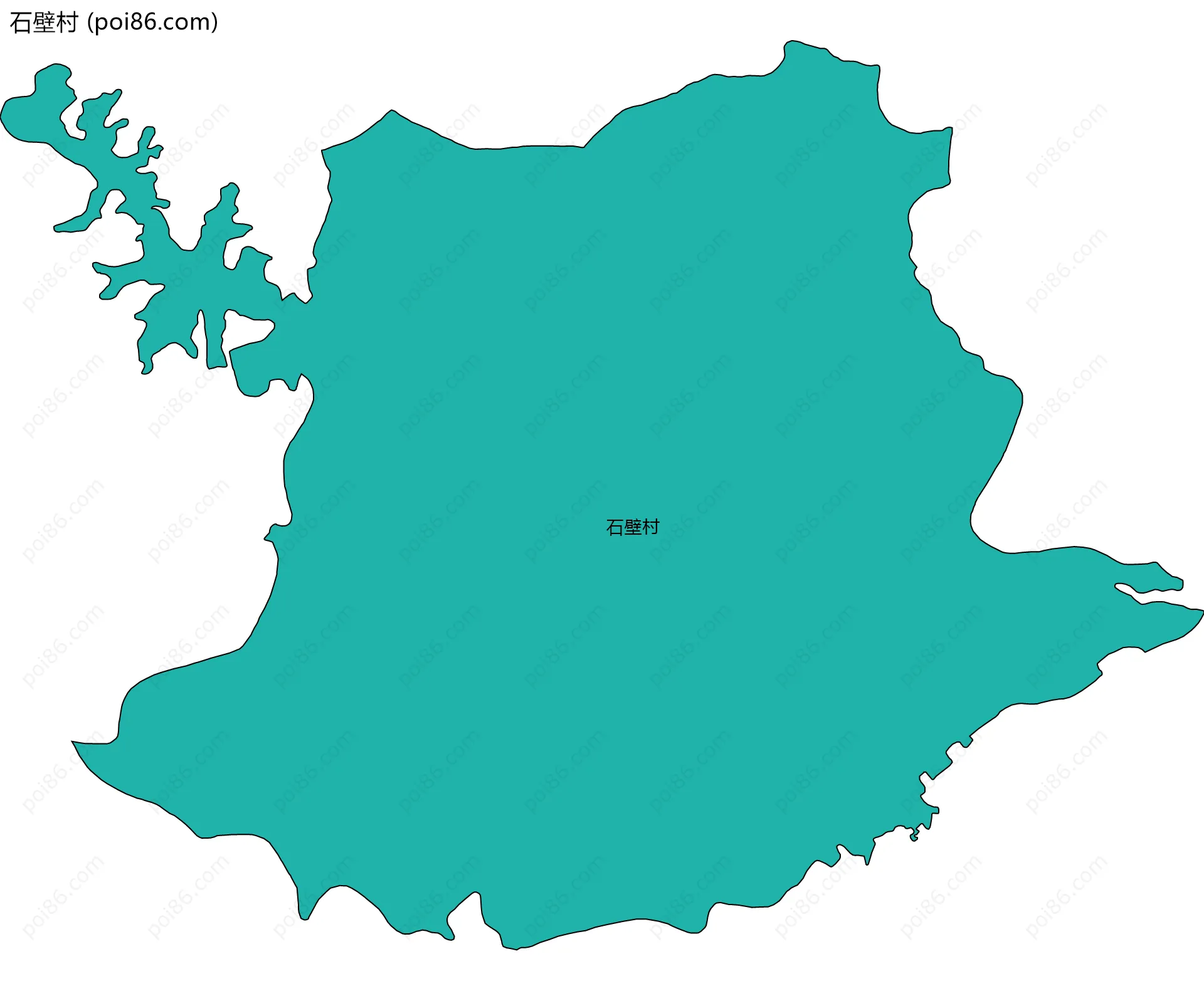 石壁村边界地图
