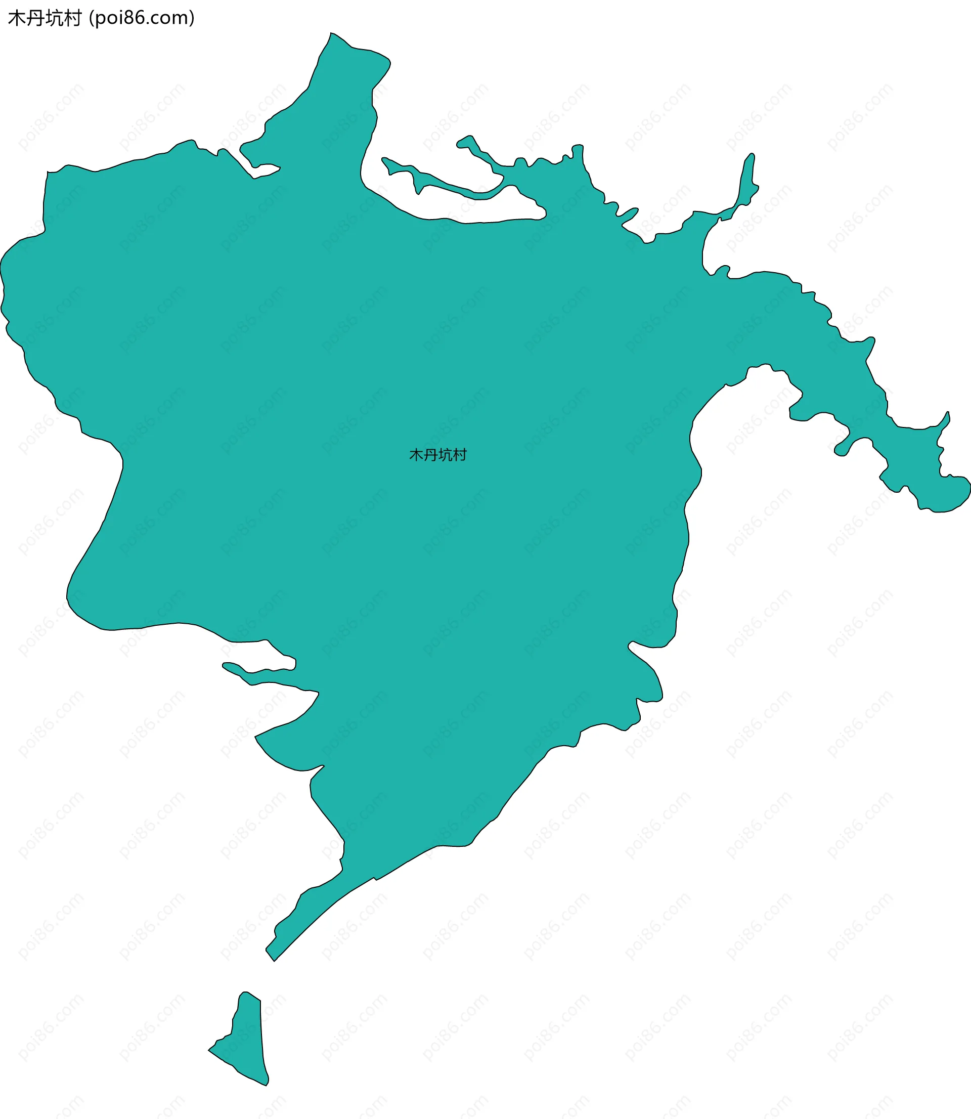 木丹坑村边界地图