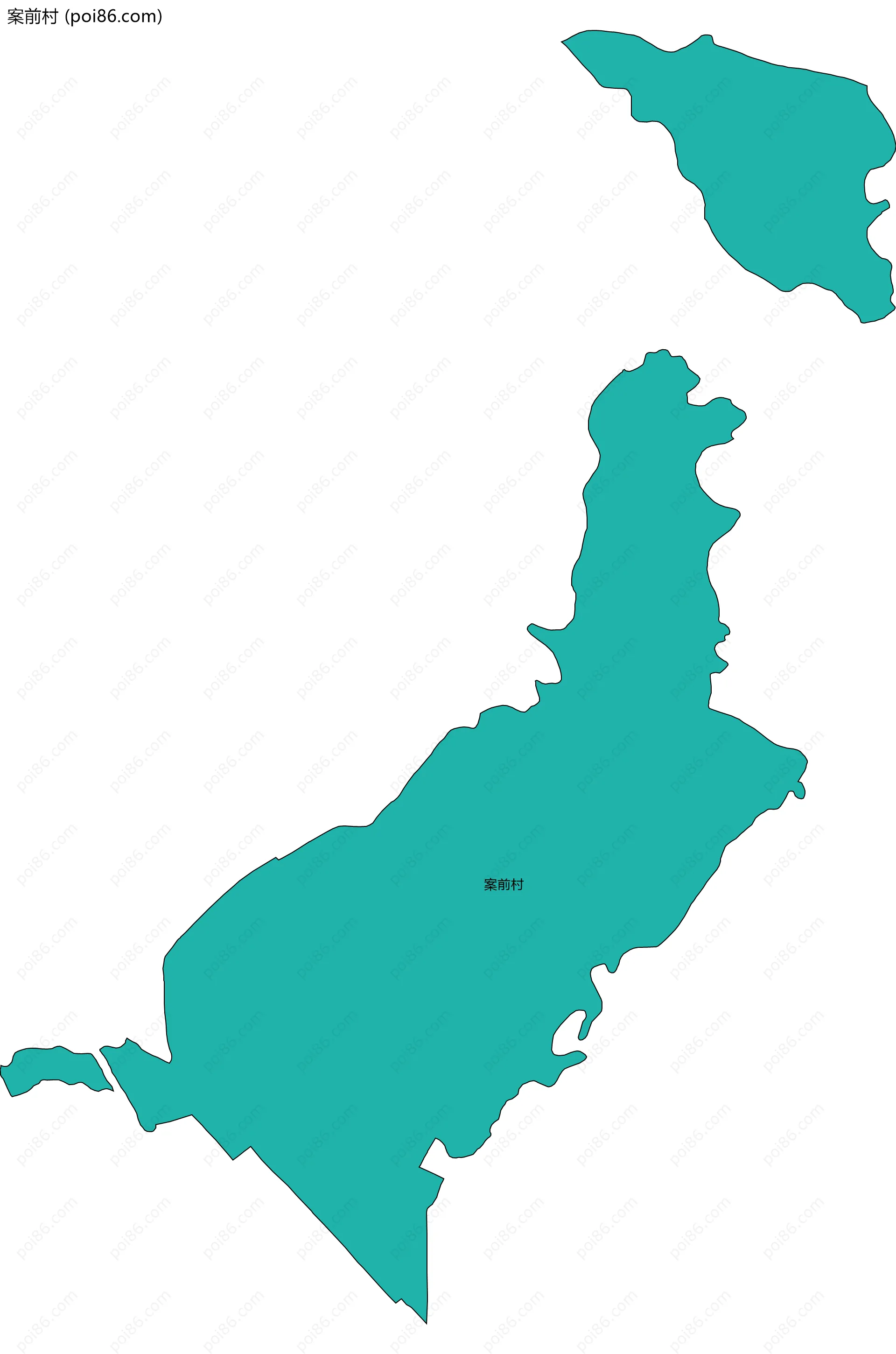 案前村边界地图