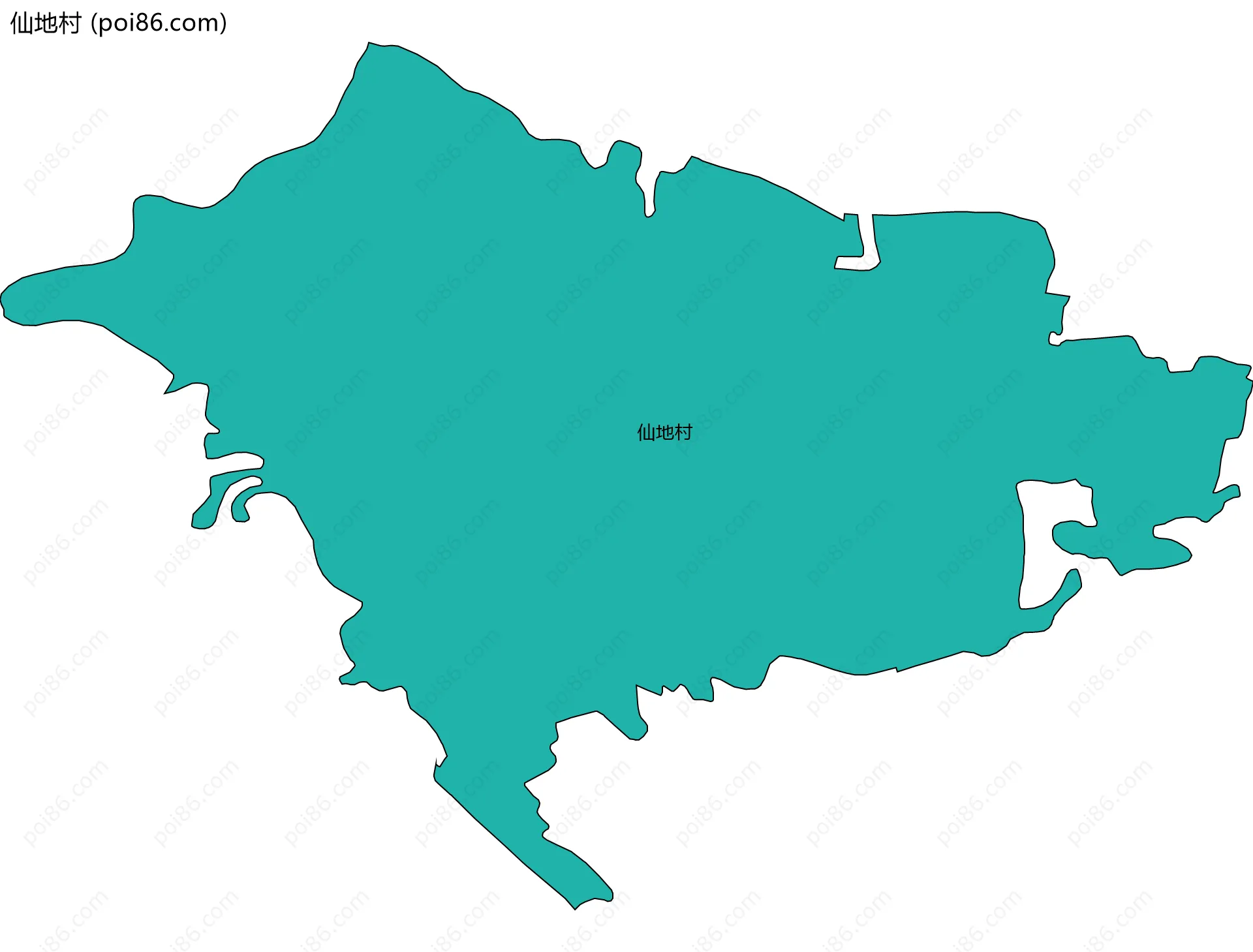 仙地村边界地图