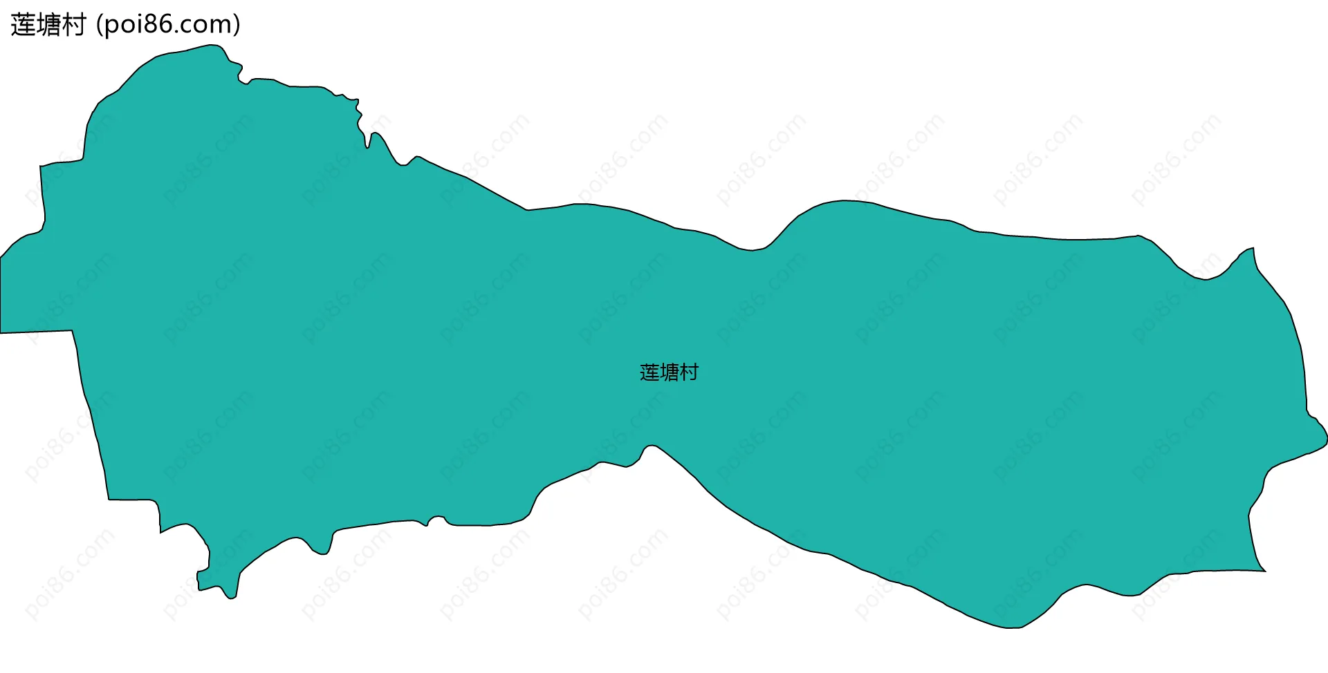 莲塘村边界地图