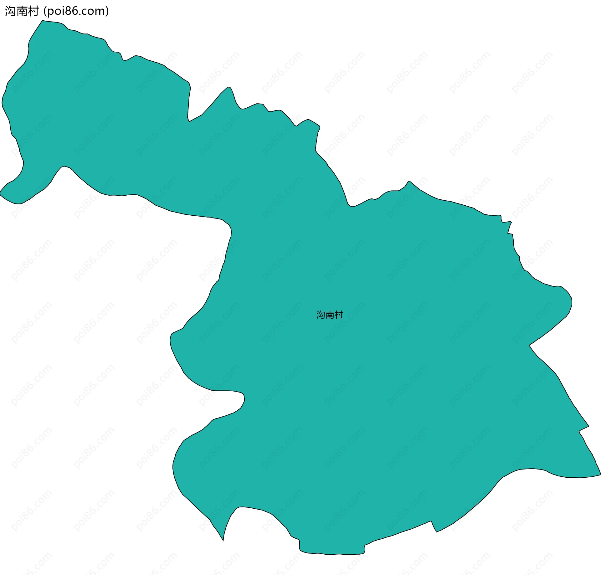 沟南村边界地图