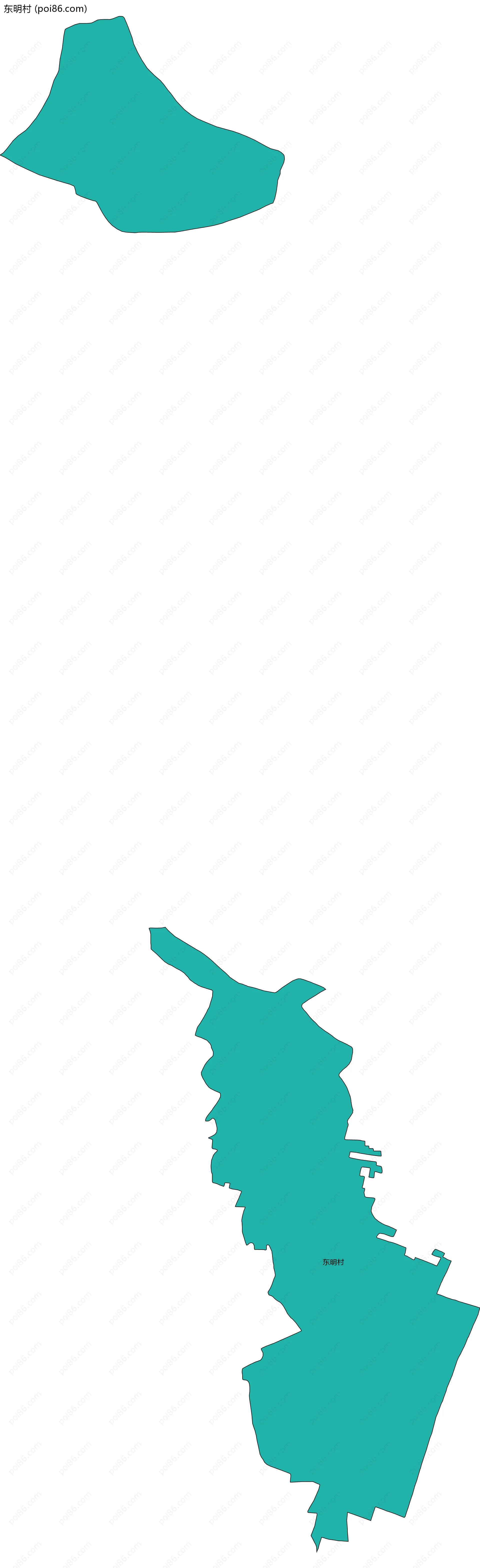 东明村边界地图