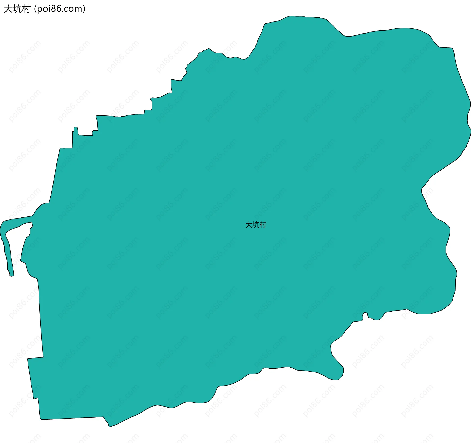 大坑村边界地图