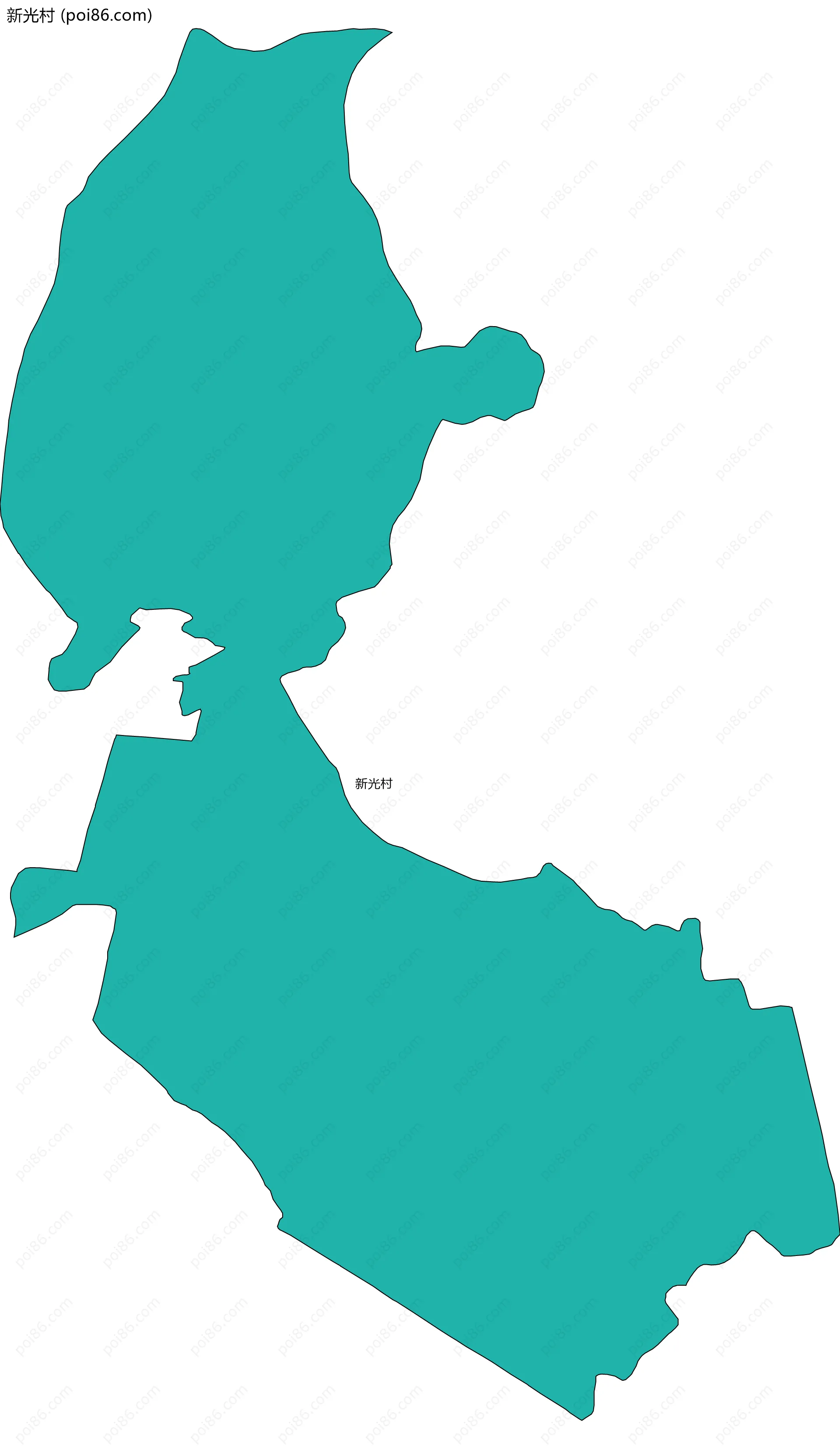 新光村边界地图