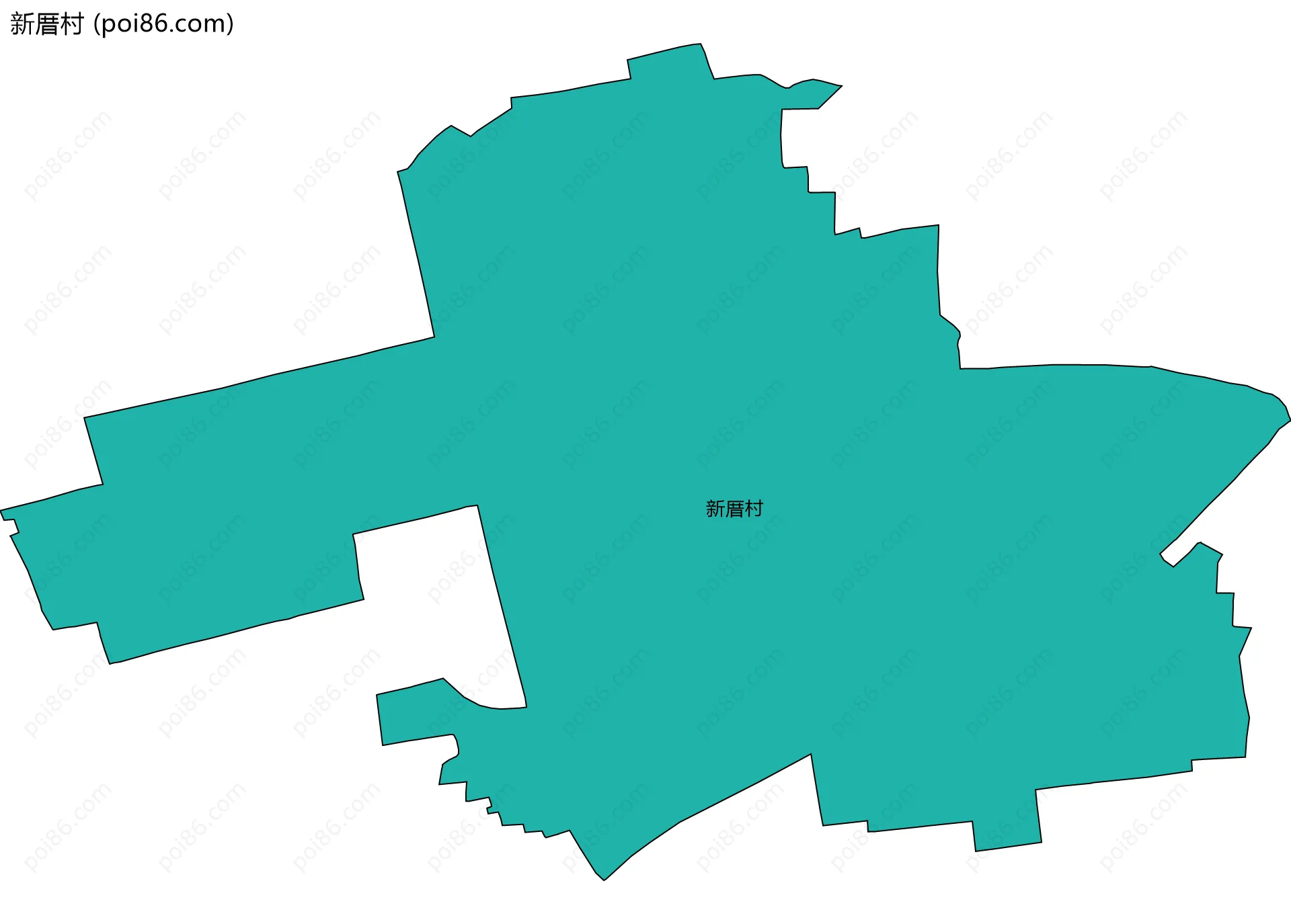 新厝村边界地图