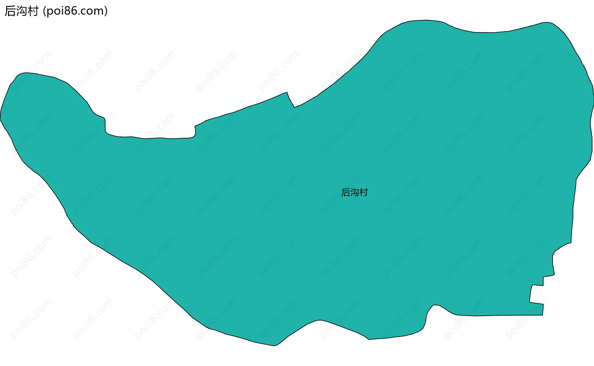 后沟村边界地图