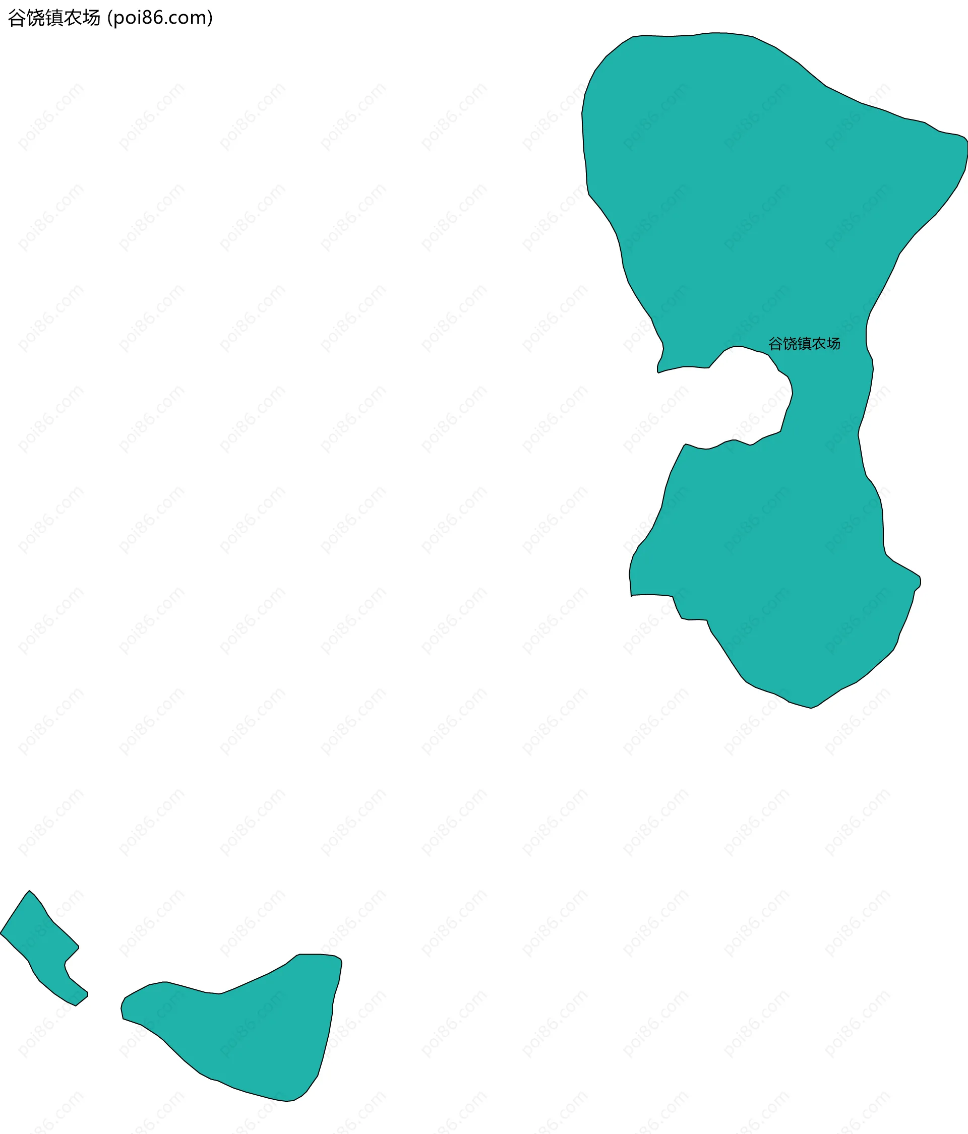 谷饶镇农场边界地图