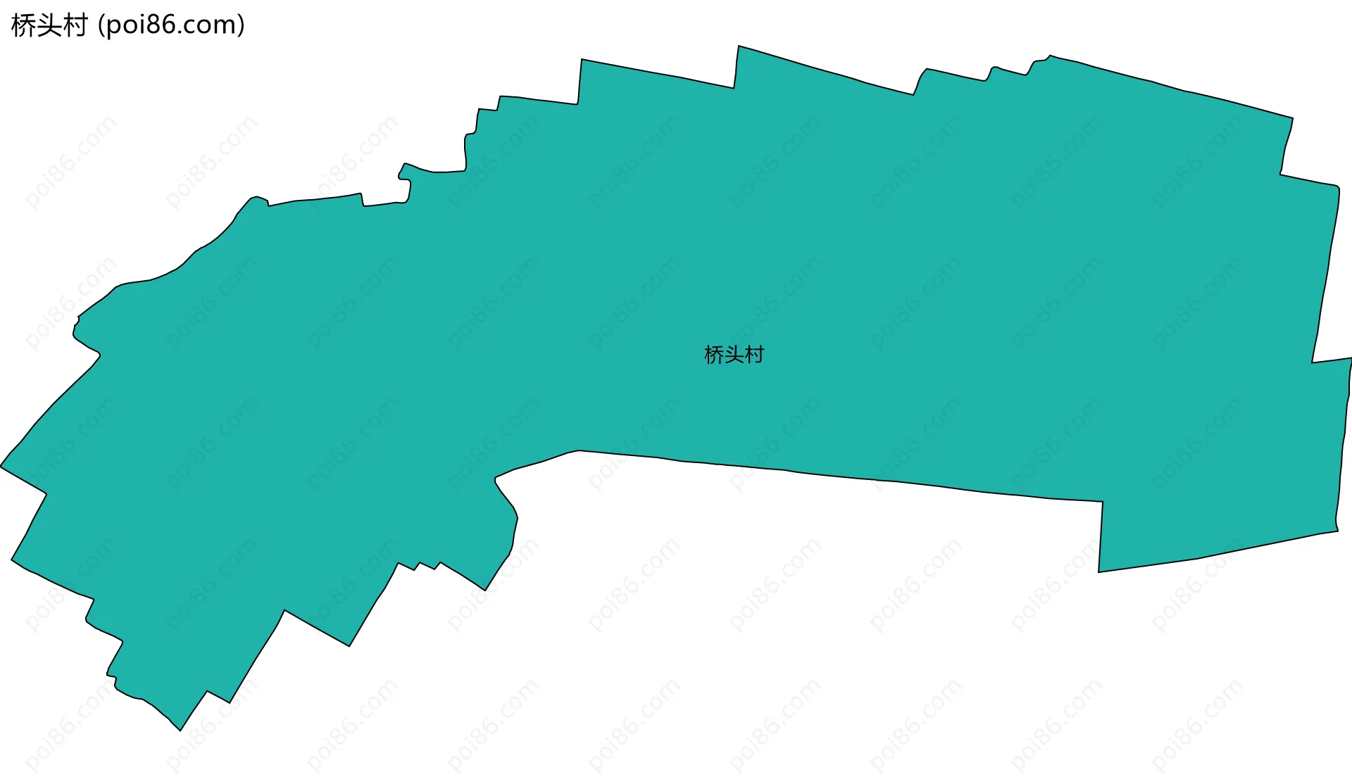 桥头村边界地图