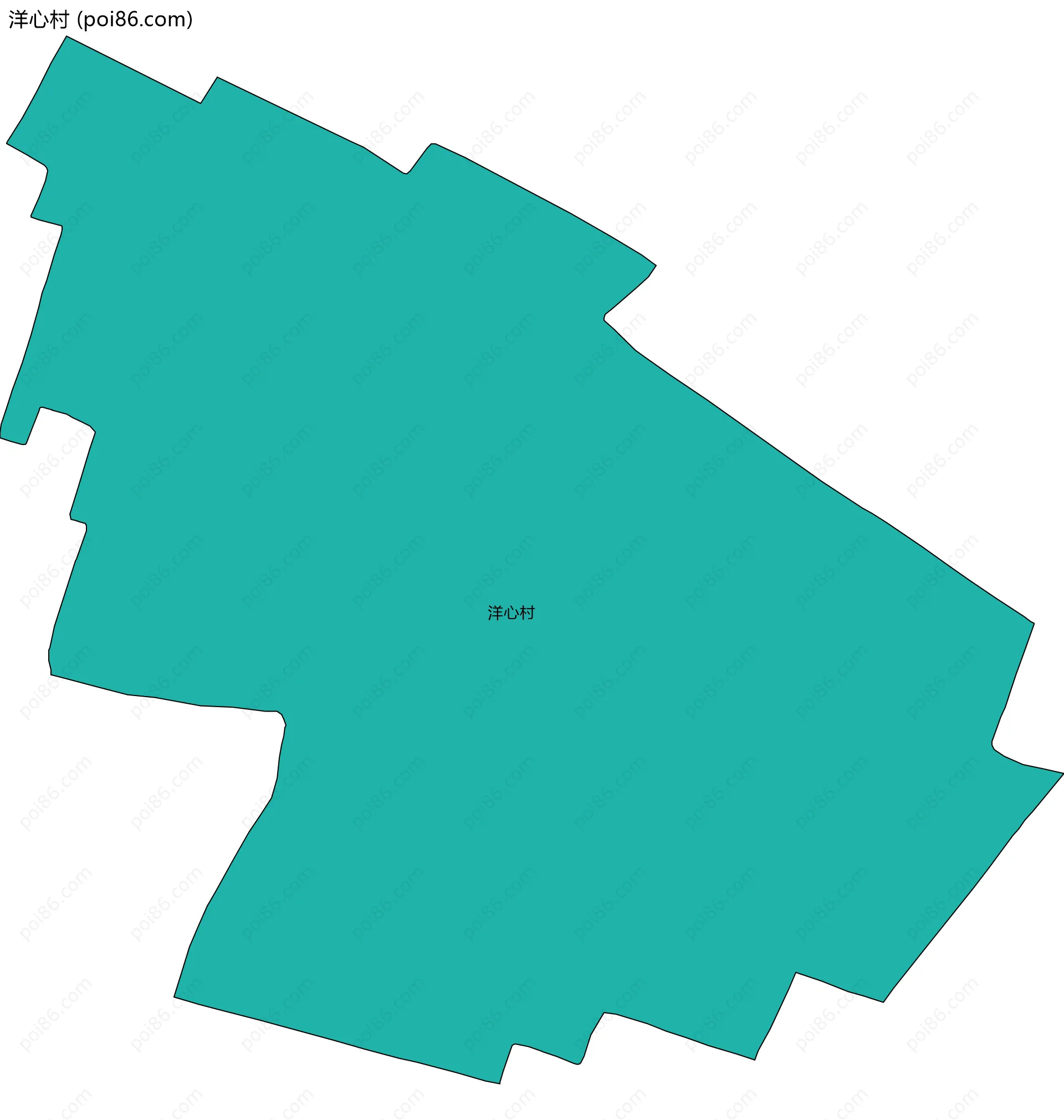 洋心村边界地图