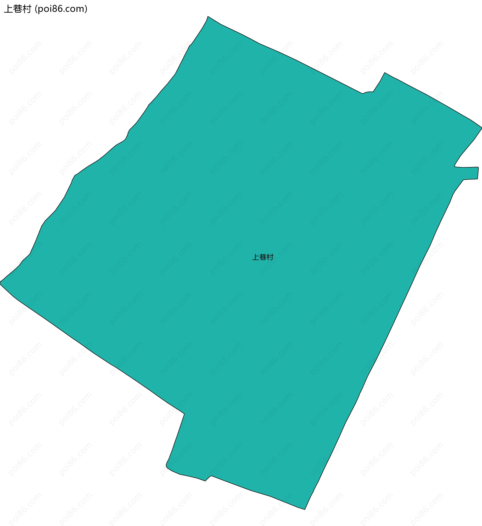 上巷村边界地图