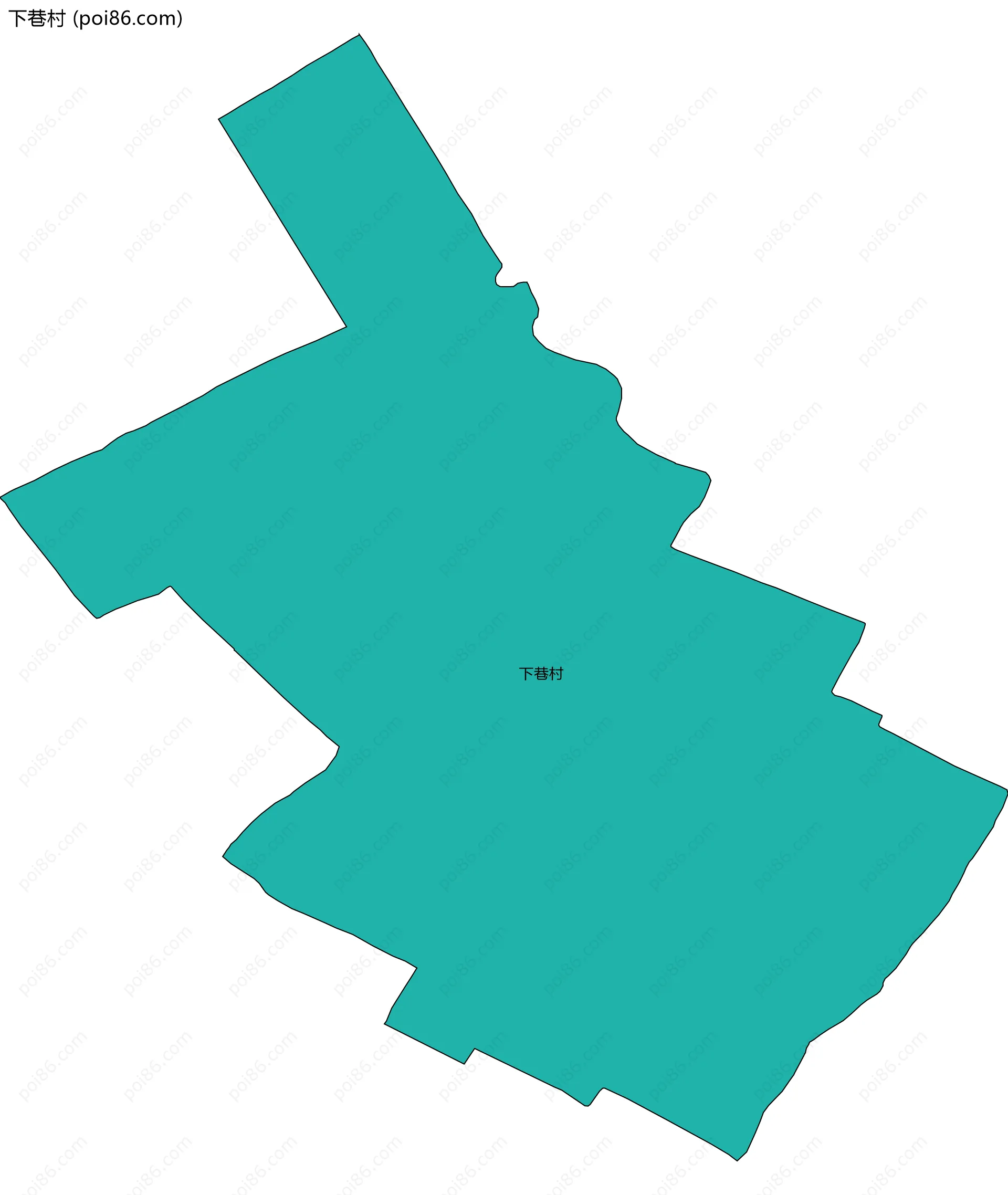 下巷村边界地图