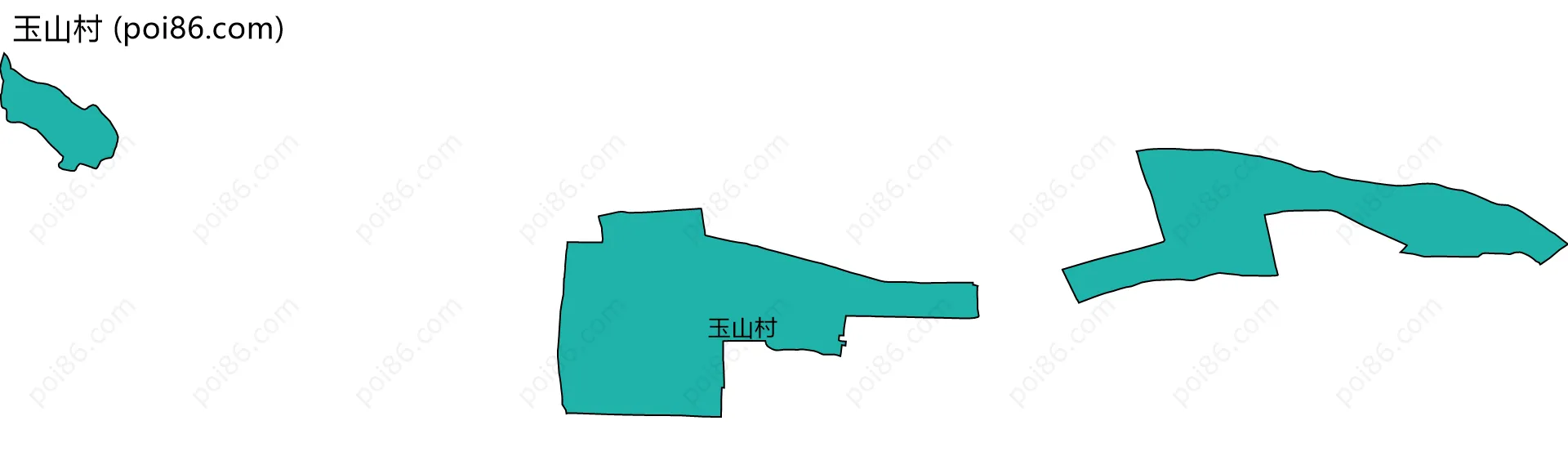 玉山村边界地图