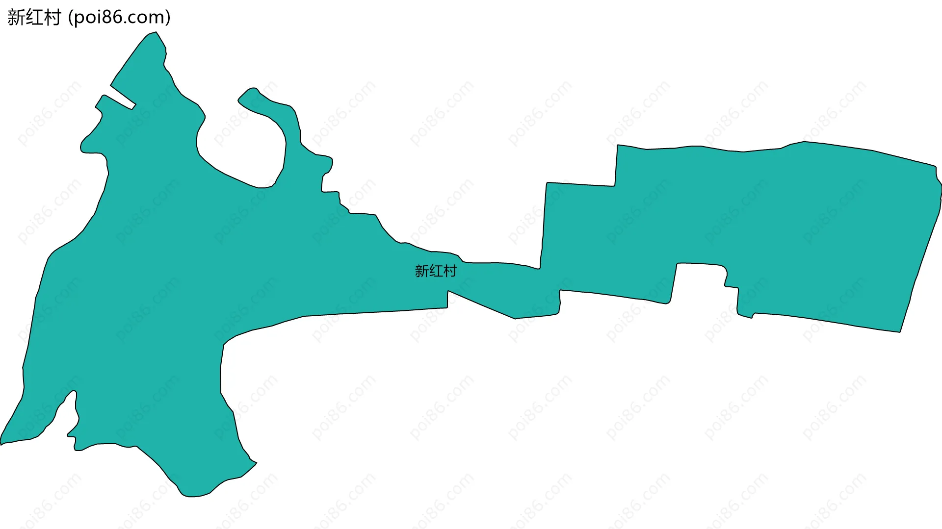 新红村边界地图