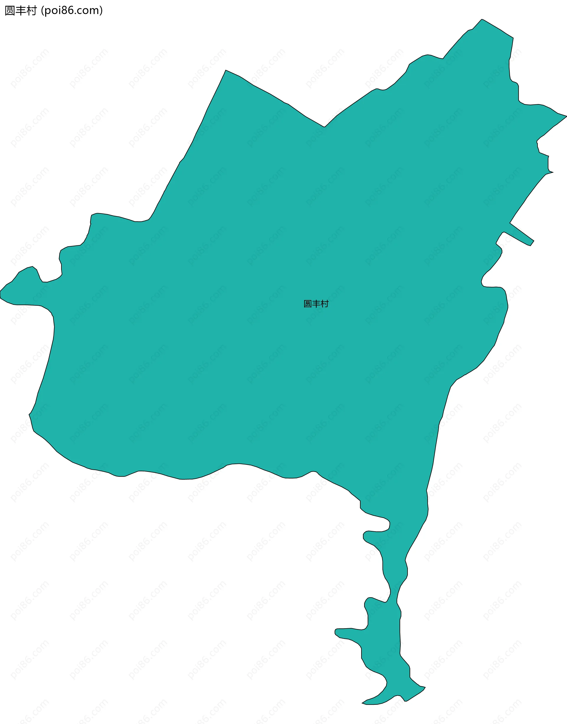 圆丰村边界地图