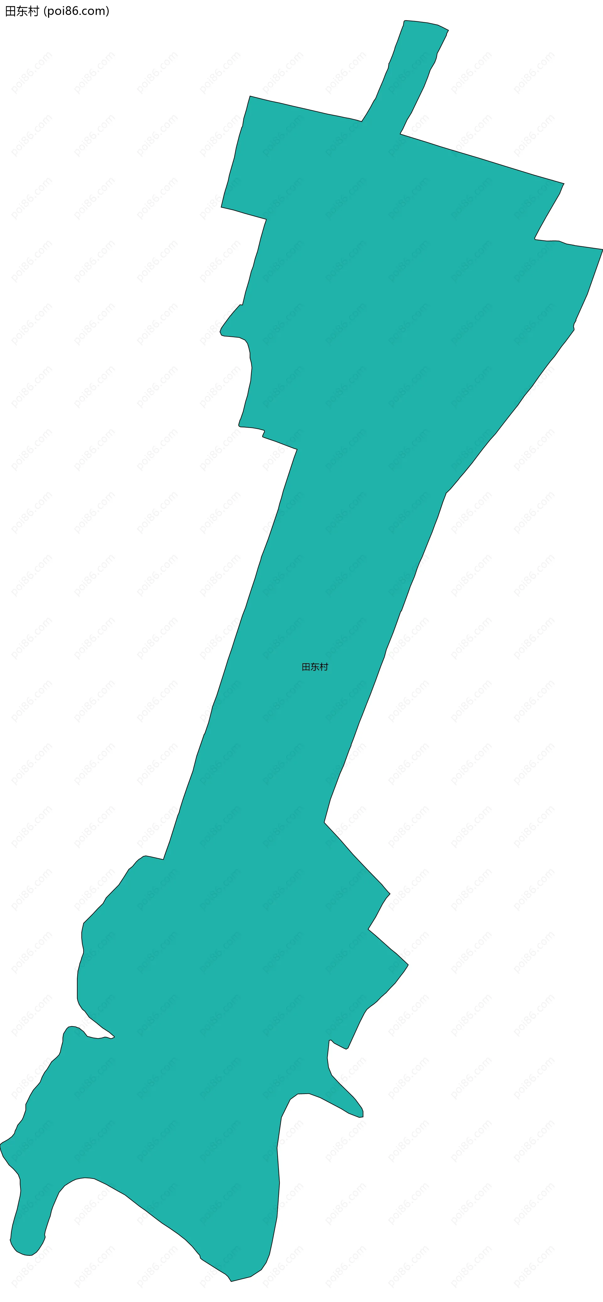 田东村边界地图